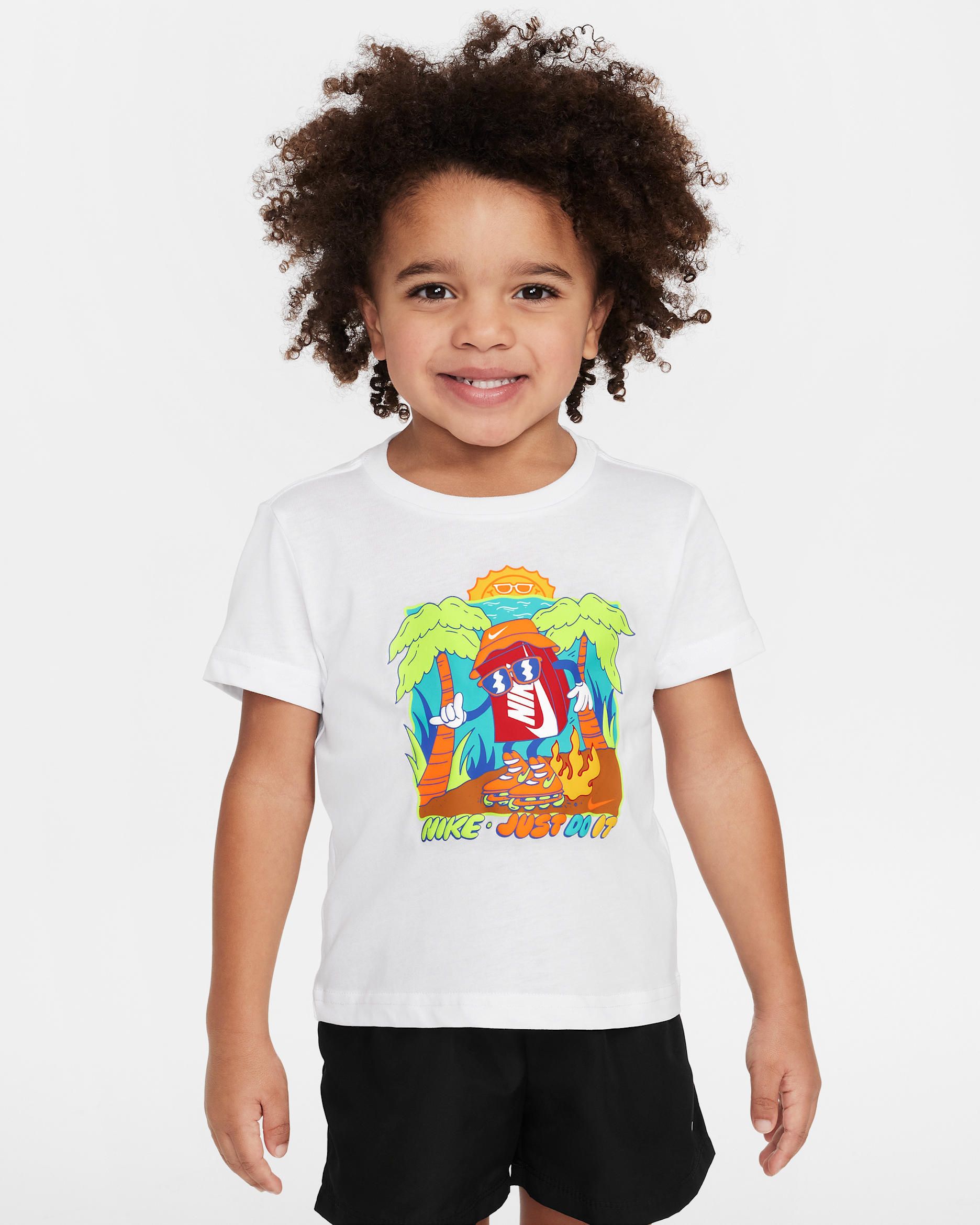 Nike Toddler Boxy Palm Tree T-Shirt - White