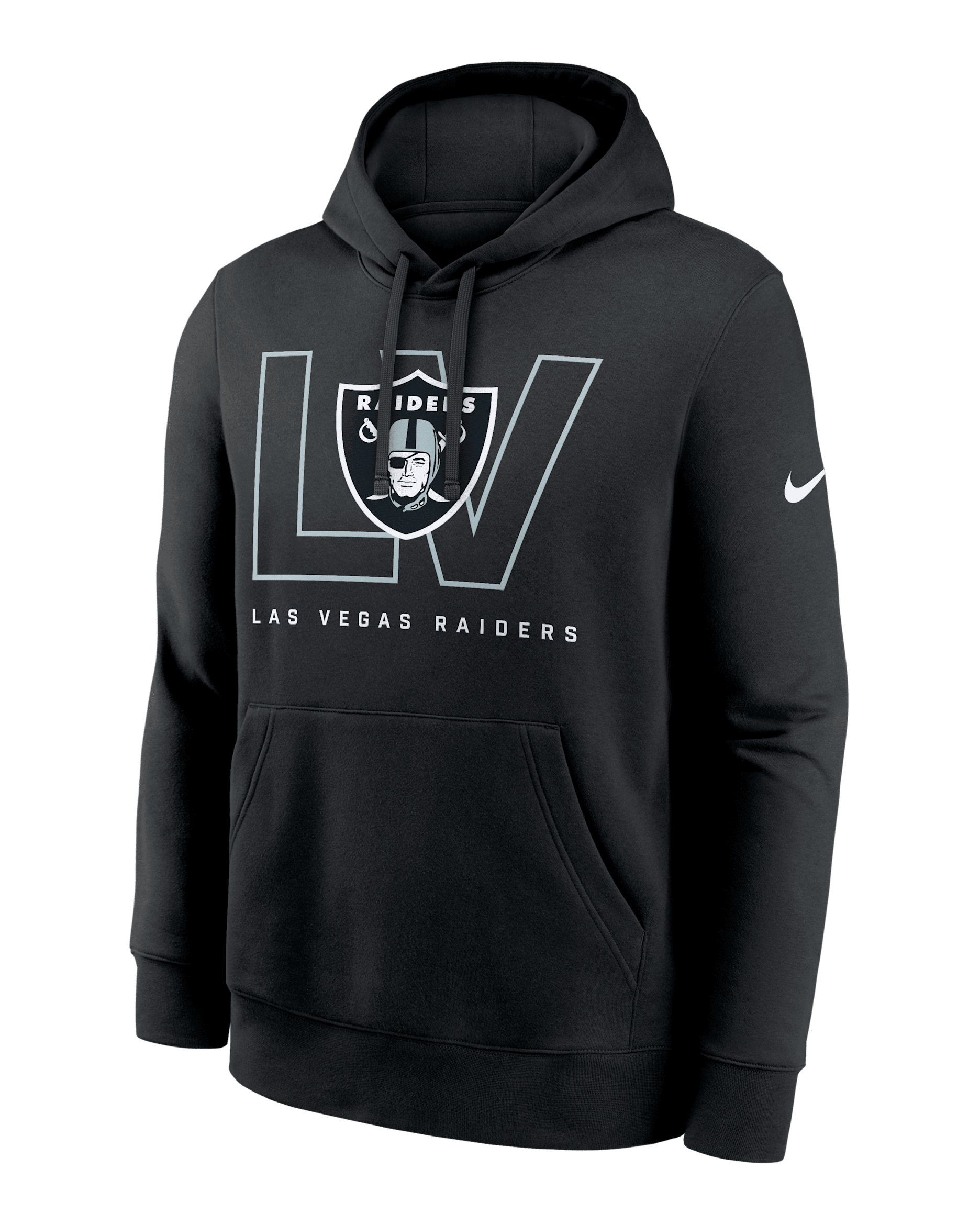 Sudadera con gorro sin cierre Nike de la NFL para hombre Las Vegas Raiders Busted Play Club - Negro