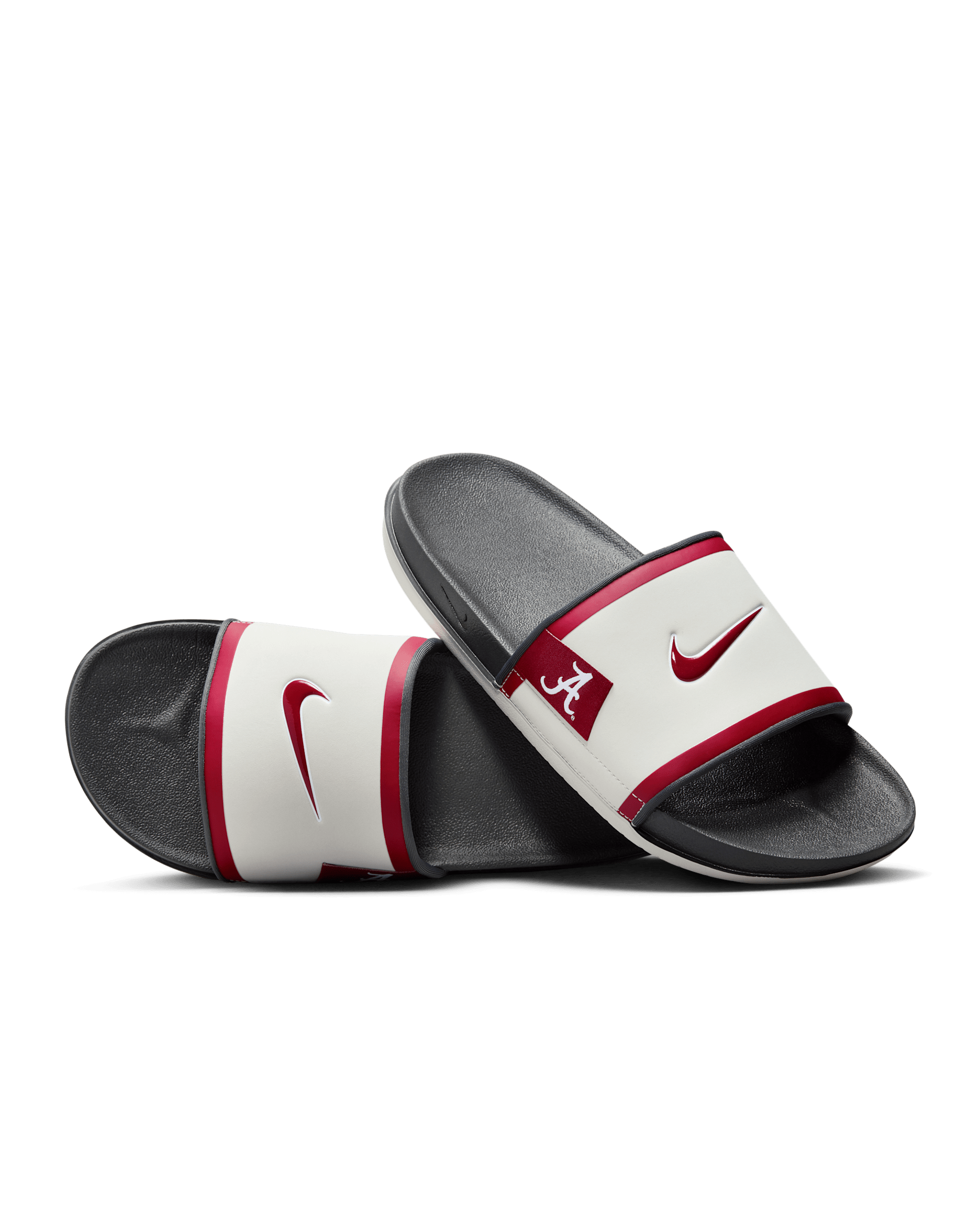 Nike College Offcourt (Alabama) Slides - Night Silver/Dark Smoke Grey/Team Crimson