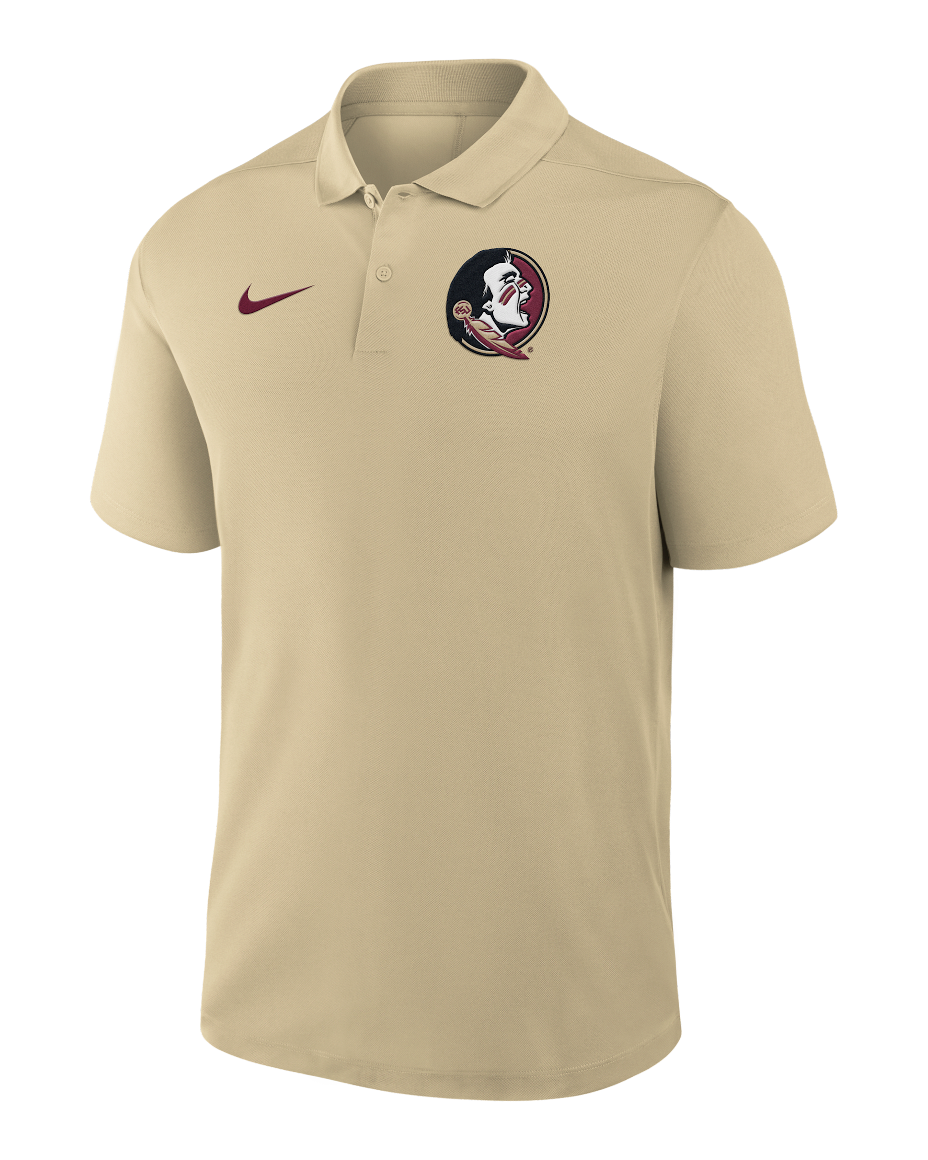 Florida State Primetime Victory Primary Logo Men's Nike Dri-FIT College Polo - Gold