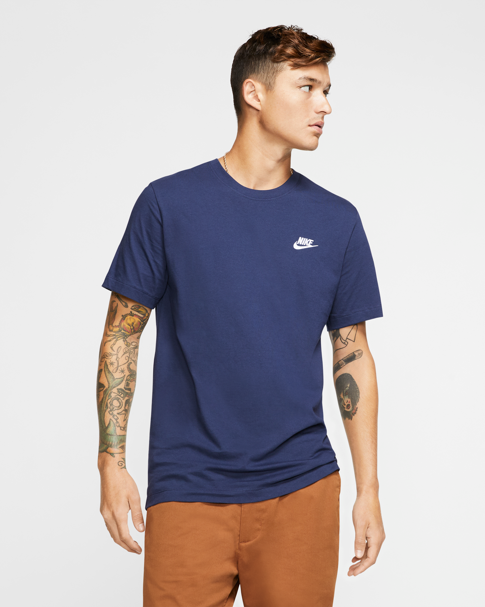 Nike Sportswear Club Men's T-Shirt - Midnight Navy/White