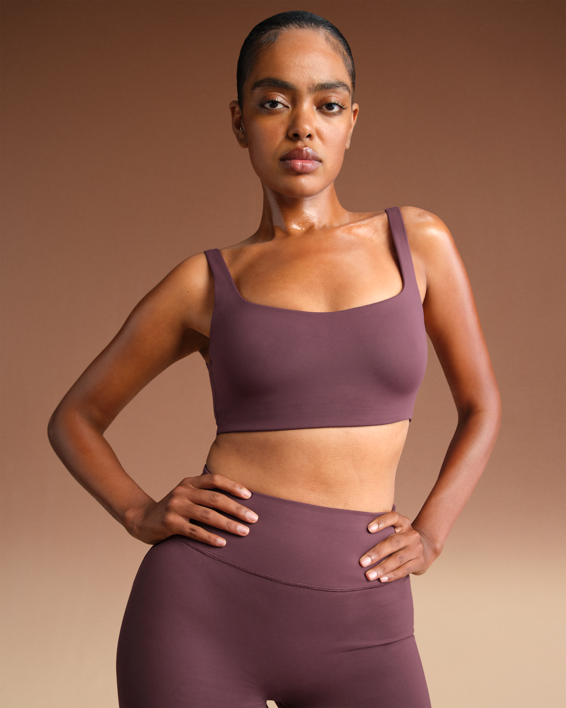 NikeSKIMS Matte Women's Scoop-Neck Bra - NSKM CURRANT