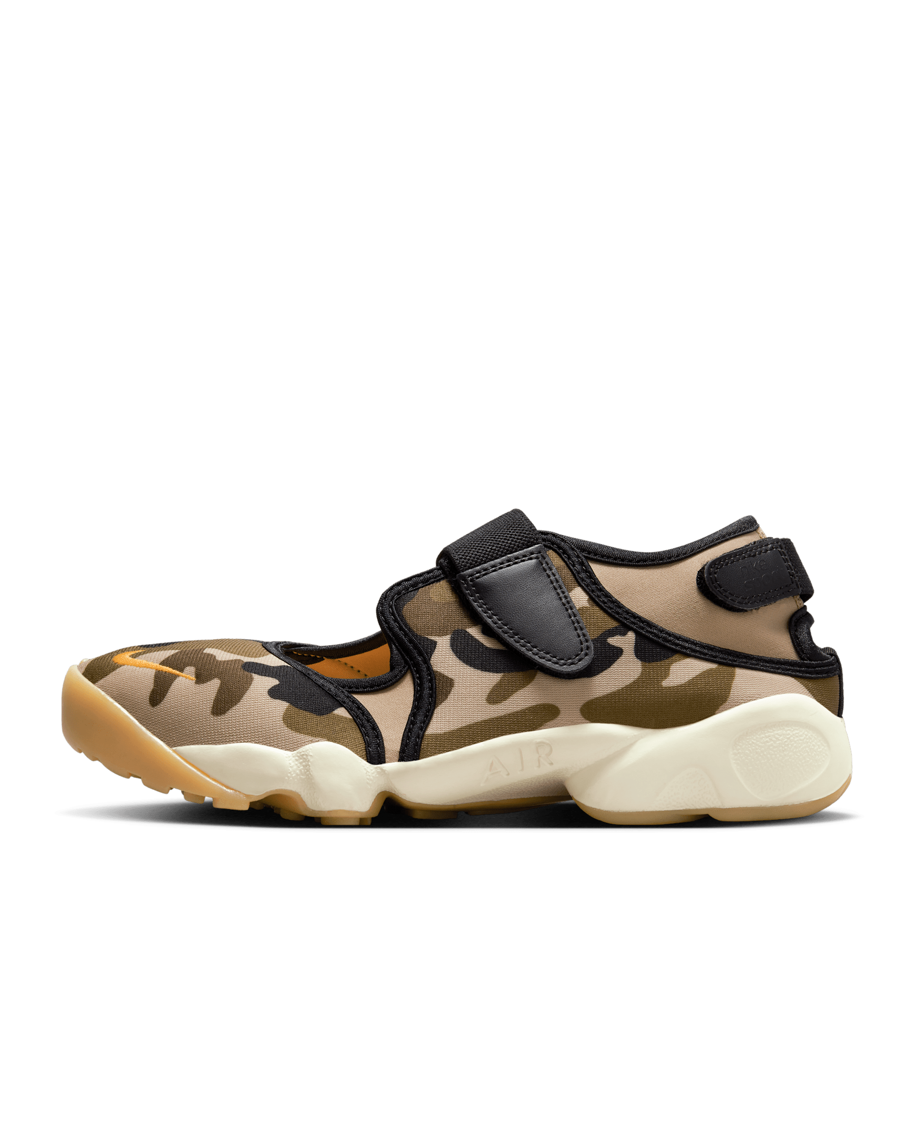 Nike Air Rift Women's Shoes - Hemp/Black/Olive Flak/Vivid Orange