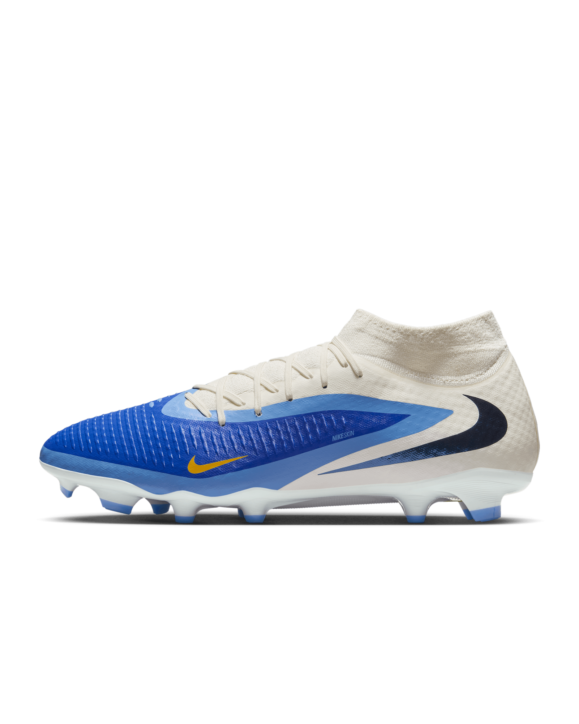 Tacos de fútbol para terrenos múltiples Nike Phantom 6 High Academy - Azul carrera/Obsidiana oscuro