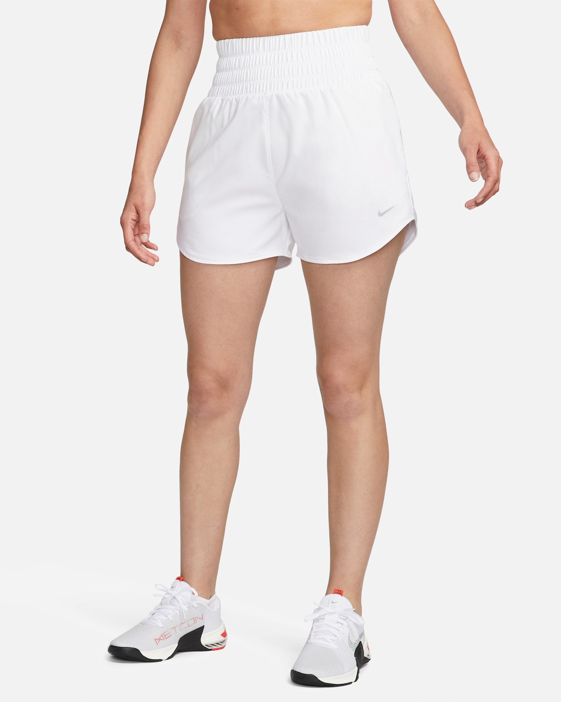 Nike One Women's Dri-FIT Ultra High-Waisted 3" Brief-Lined Shorts - White