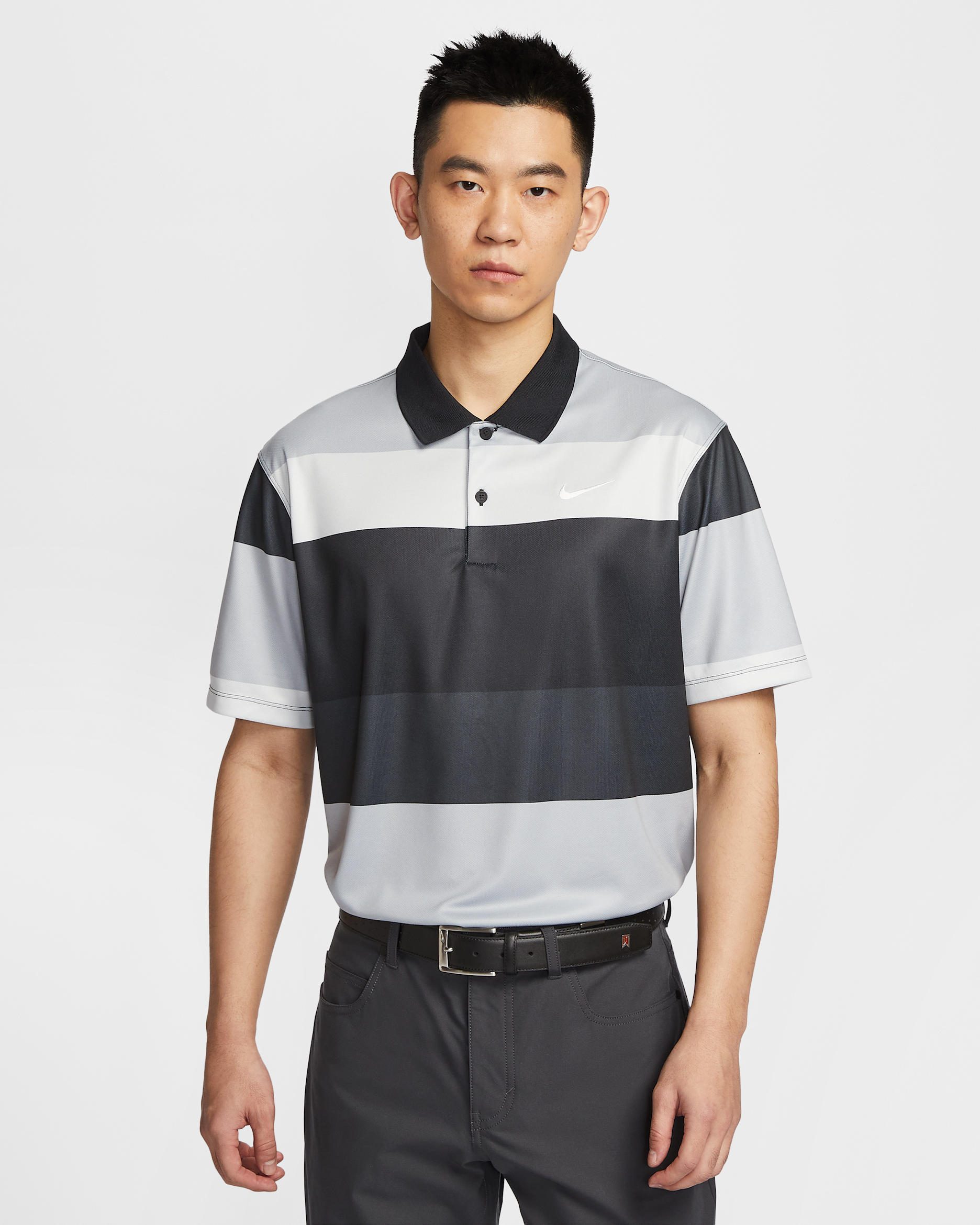 Nike Victory+ Men's Dri-FIT Golf Polo - Black/White