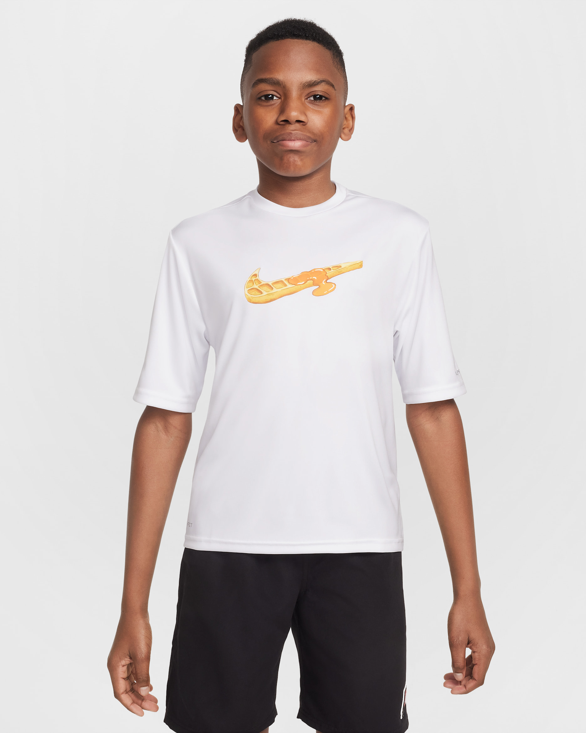 Nike Swim Hydroguard Big Kids' (Boys') Dri-FIT Short-Sleeve Top - White