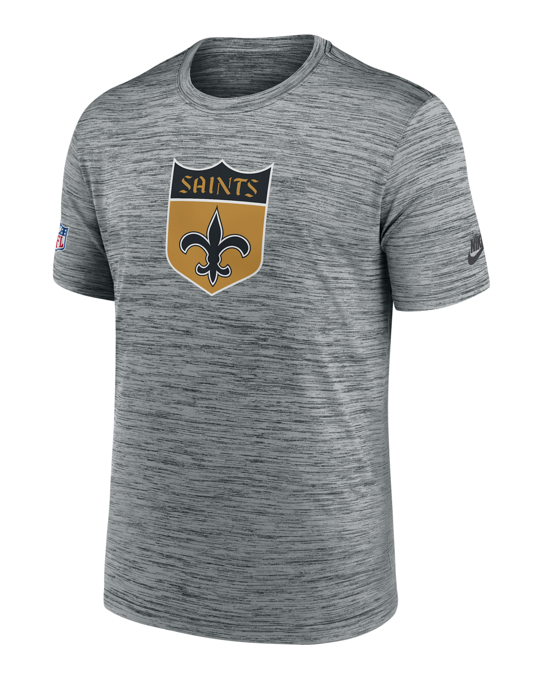 New Orleans Saints Sideline Velocity Men's Nike Dri-FIT NFL T-Shirt - Grey Heather