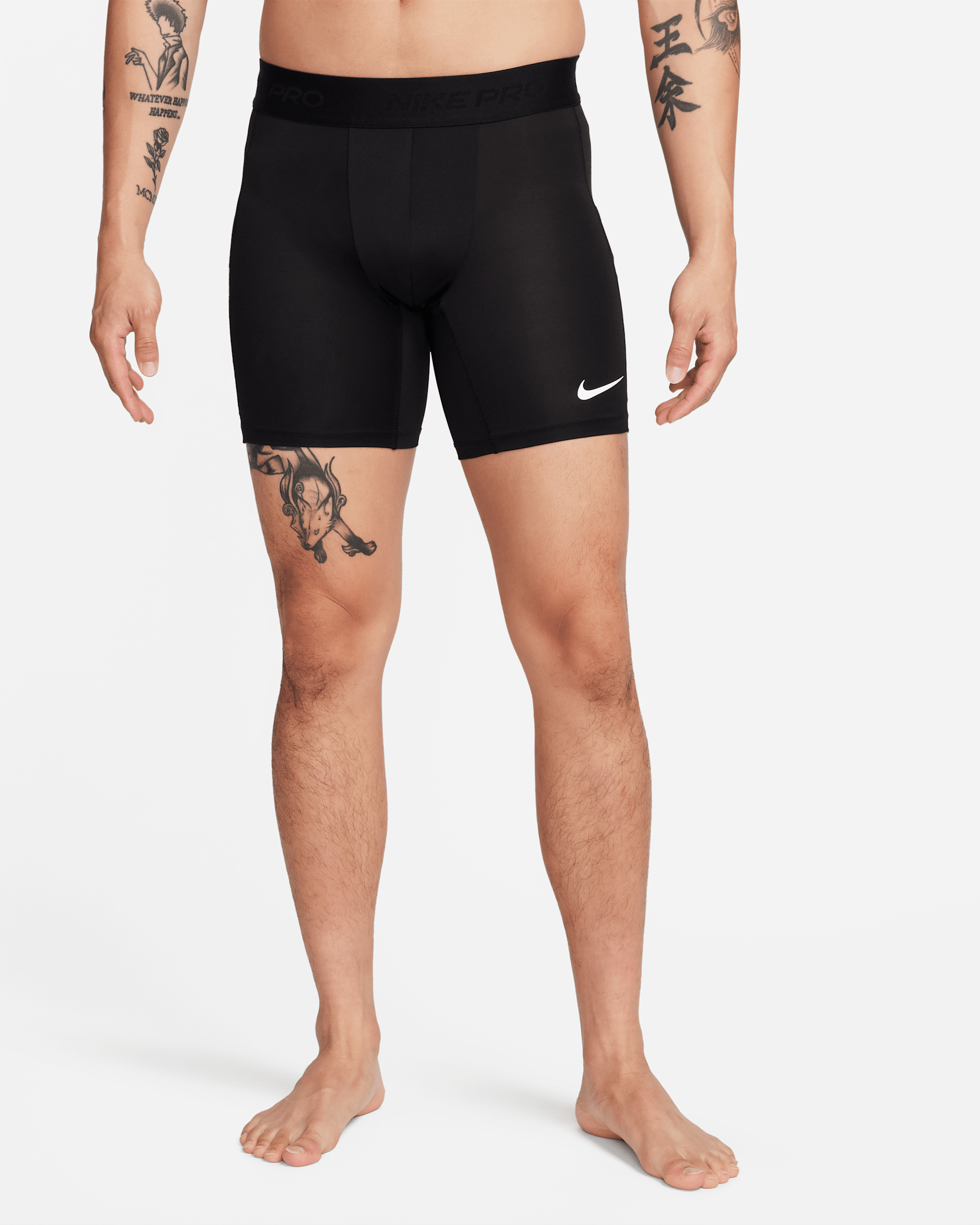 ナイキ プロ メンズ Dri-FIT フィットネスショートパンツ - ブラック/ホワイト