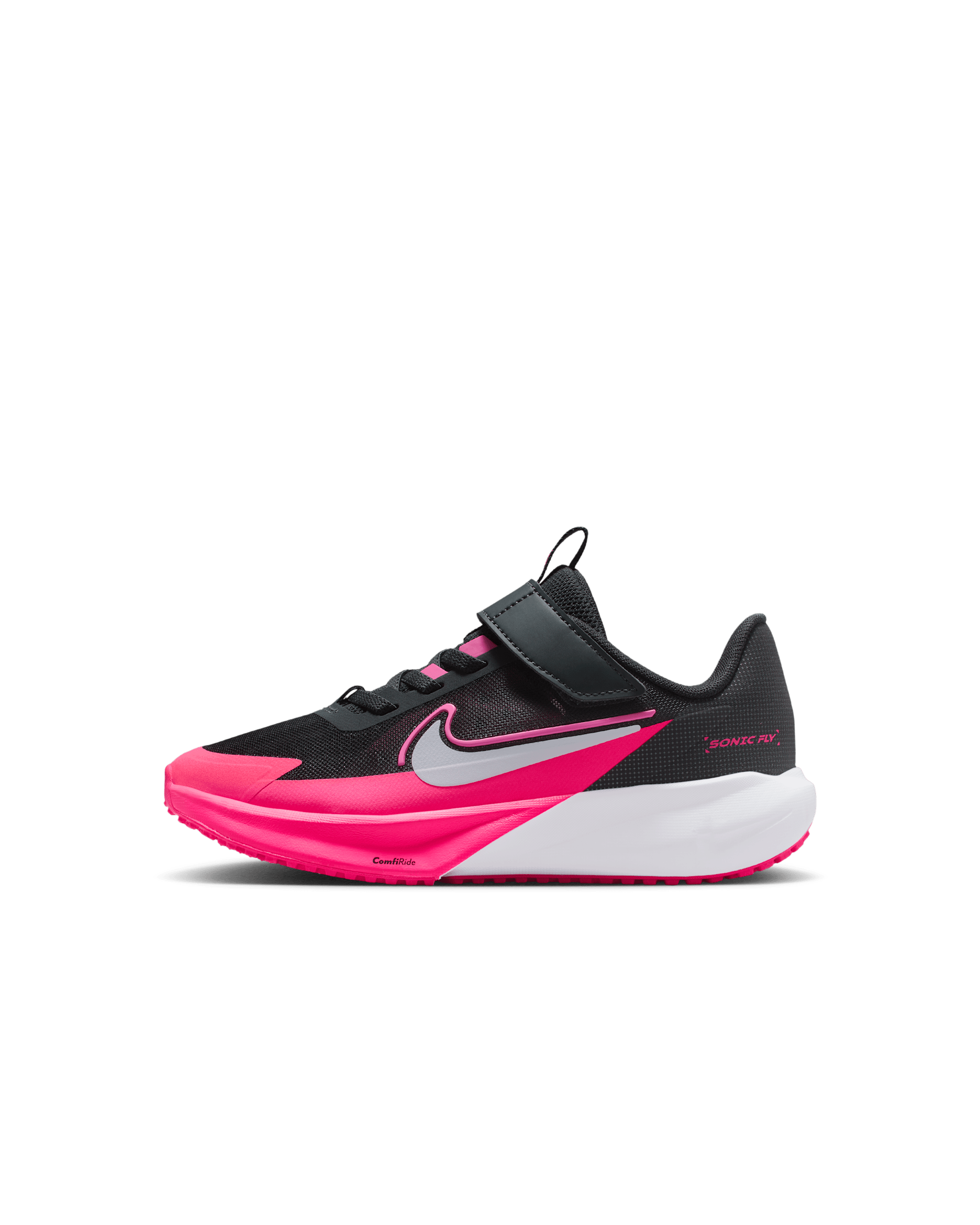 Nike Sonic Fly Little Kids' Running Shoes - Off Noir/Hyper Pink/Playful Pink/Bright Crimson