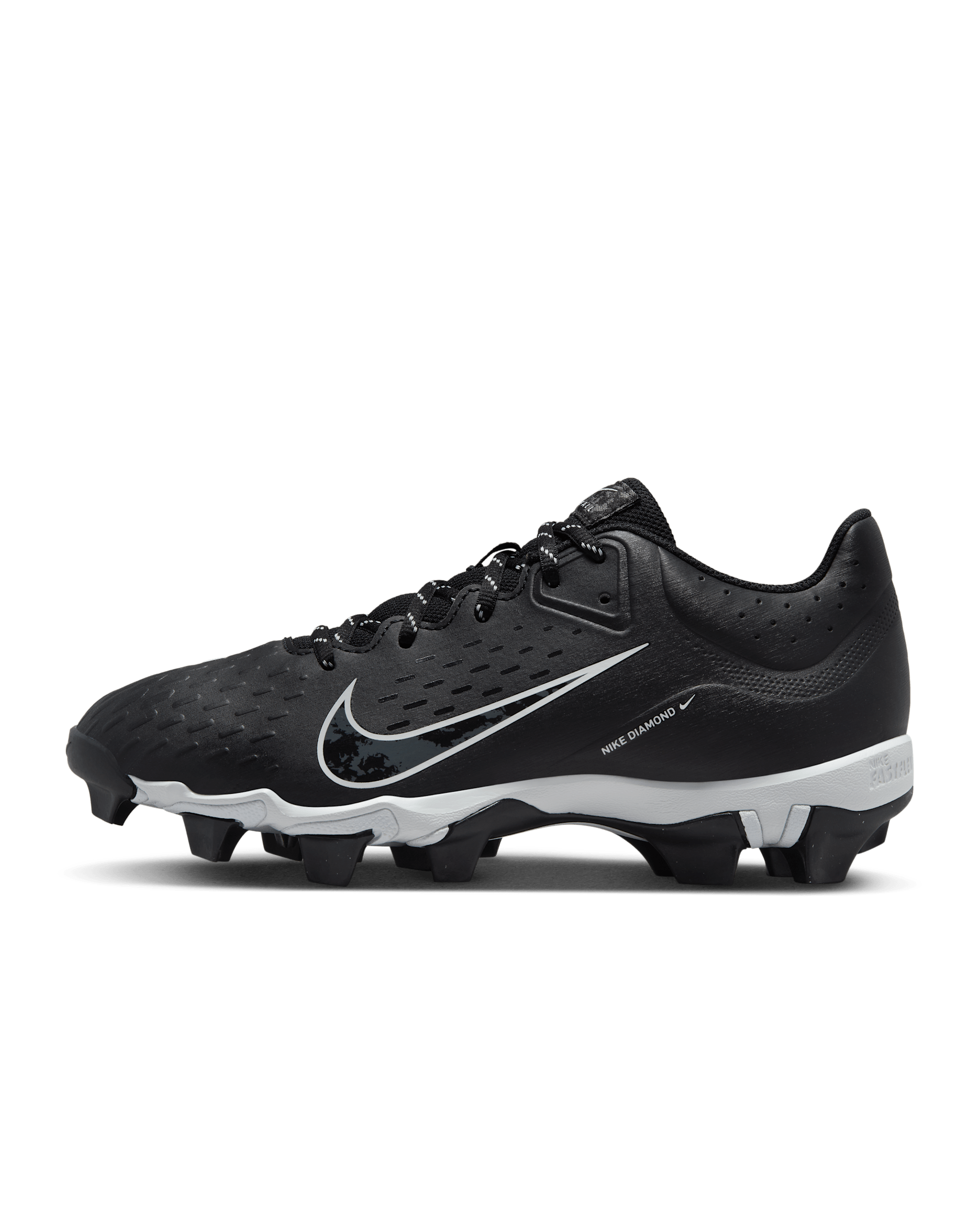Nike Hyperdiamond 4 Keystone Women's Softball Cleats - Black/Pure Platinum/Iron Grey