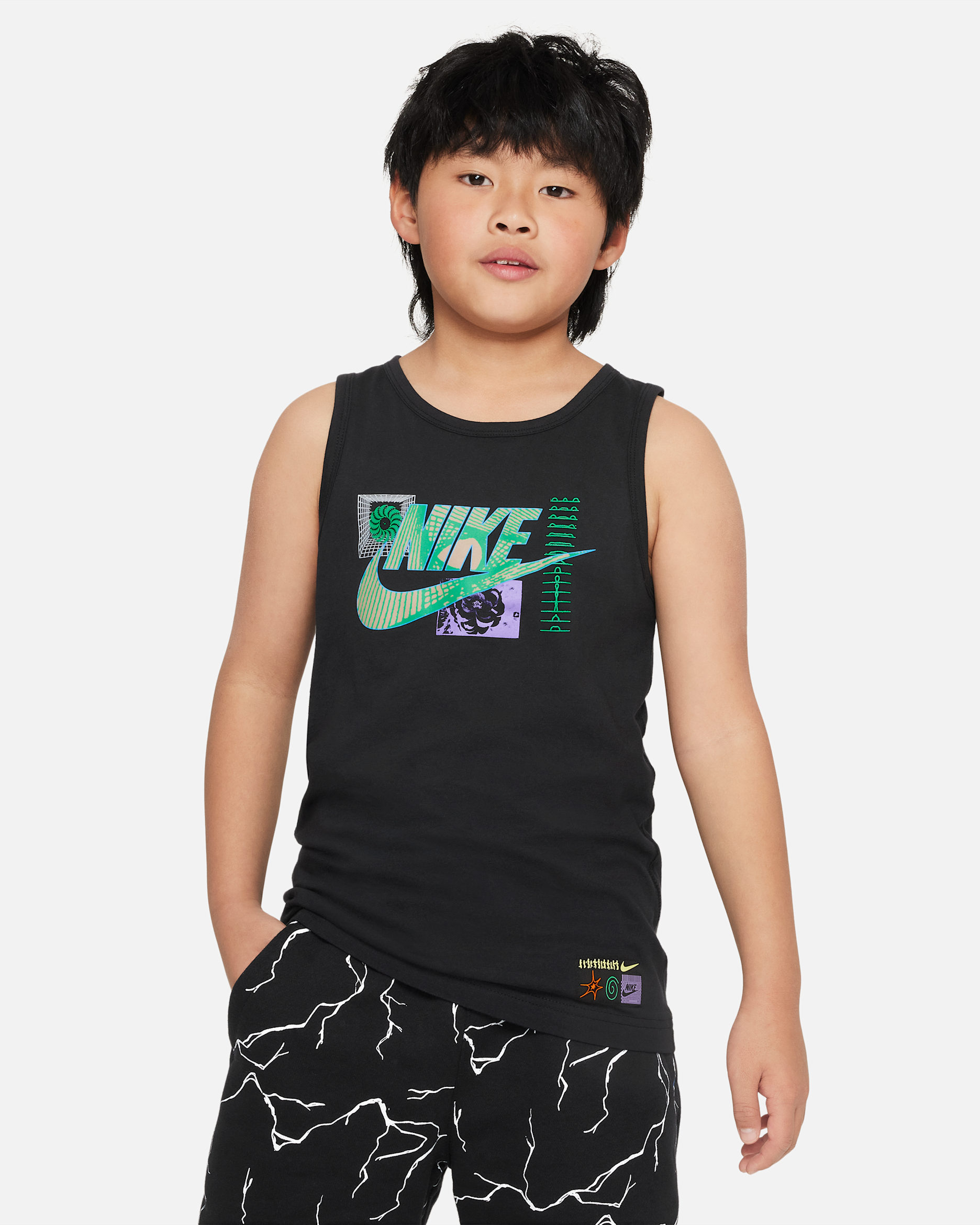 เสื้อกล้ามเด็กโต Nike Sportswear - ดำ