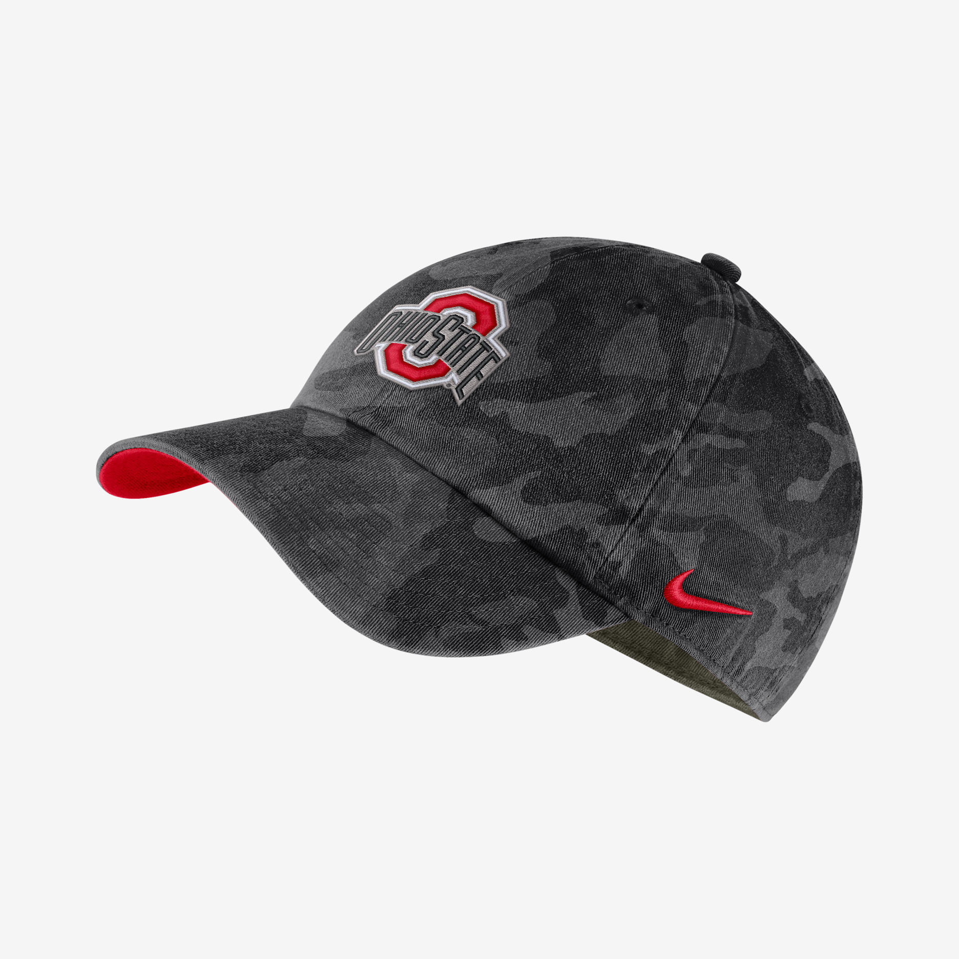 Nike College Heritage86 (Ohio State) Cap - Anthracite/University Red