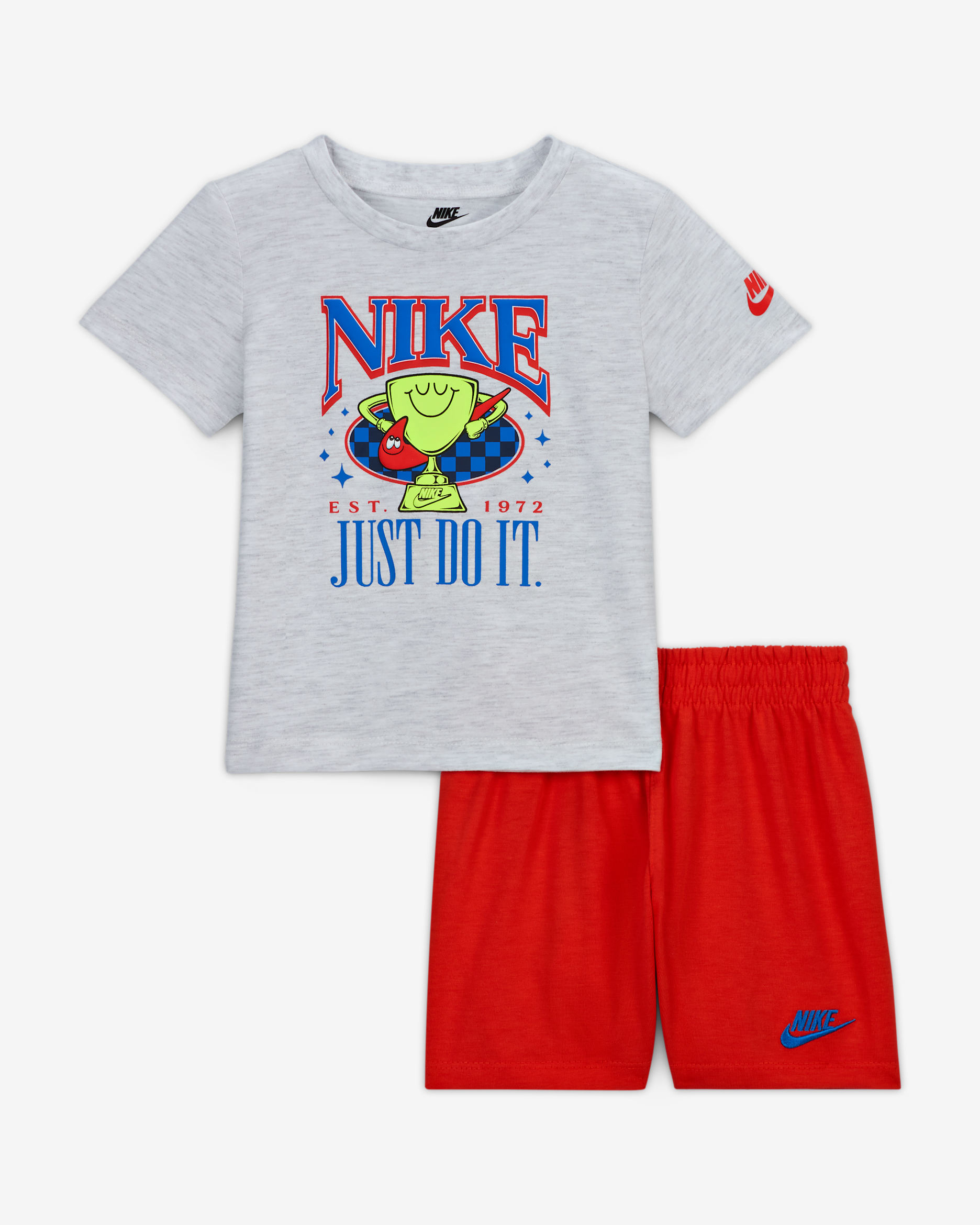 Conjunto de playera y shorts de tela de punto para bebé (12-24 meses) Nike Ace Your Game - Rojo picante