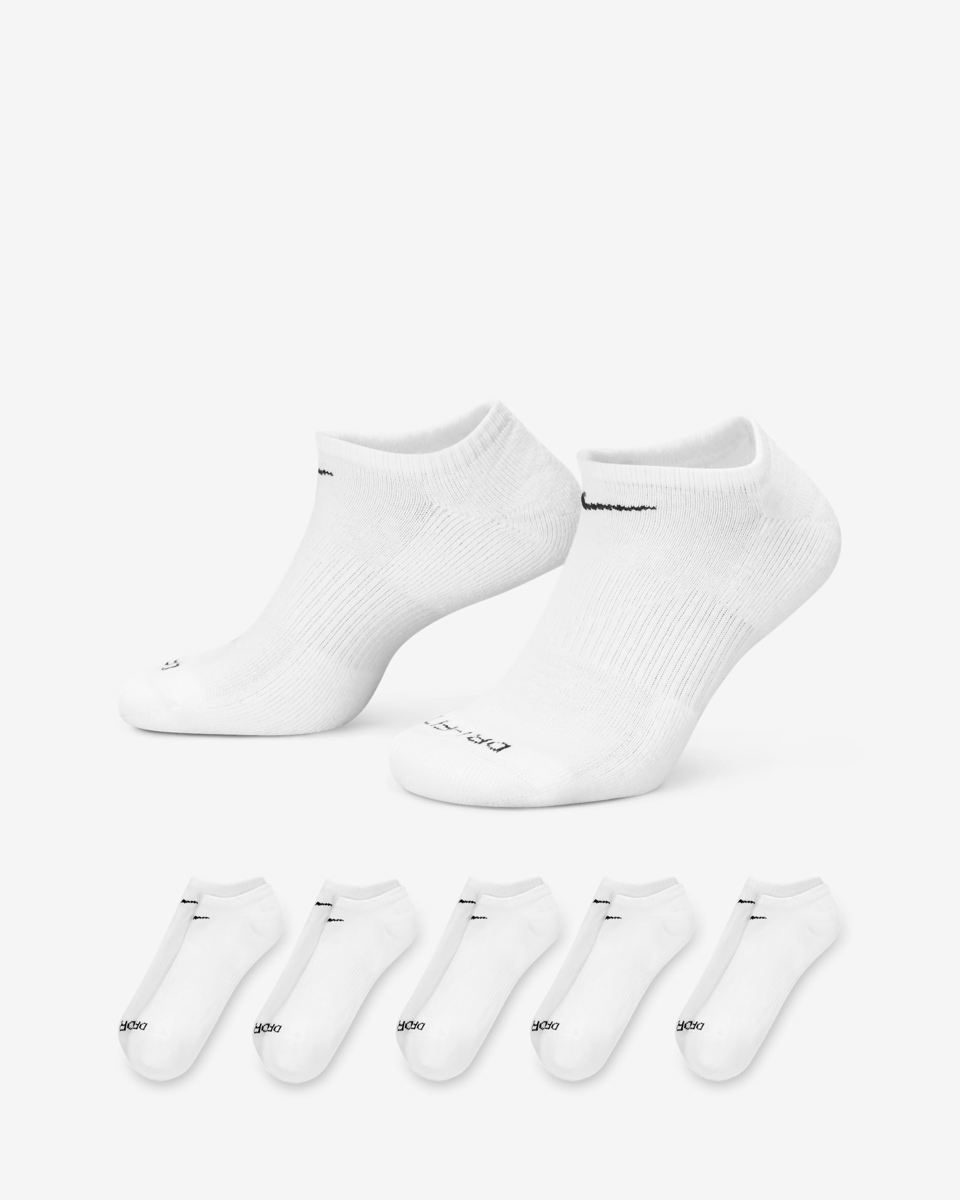Weatherproof Men's 6-Pack Cushioned No-Show Socks - Non-Slip Liners, Size 6-12