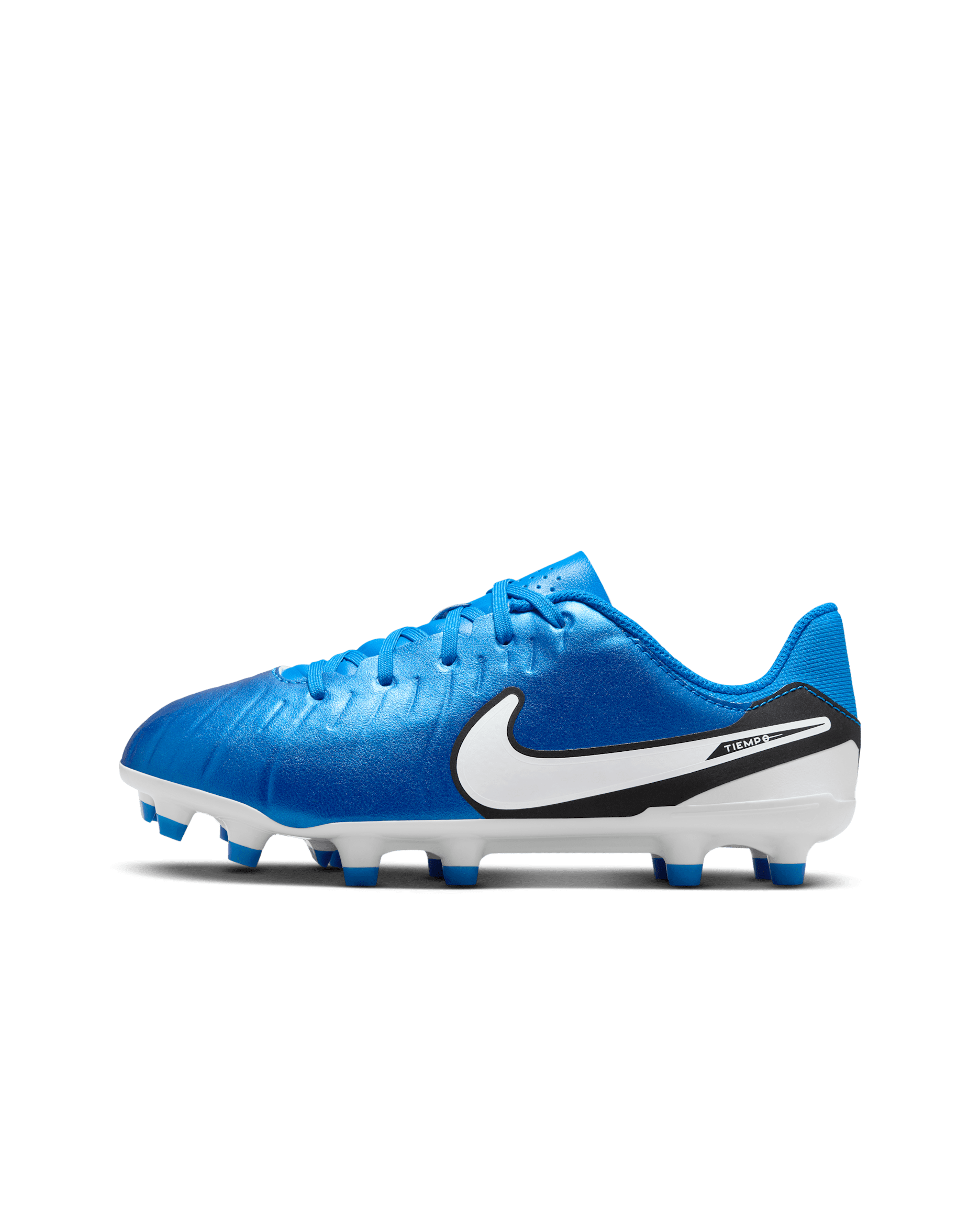 Nike Jr. Tiempo Legend 10 Academy Low top-fodboldstøvler til flere underlag til mindre/større børn - Soar/hvid