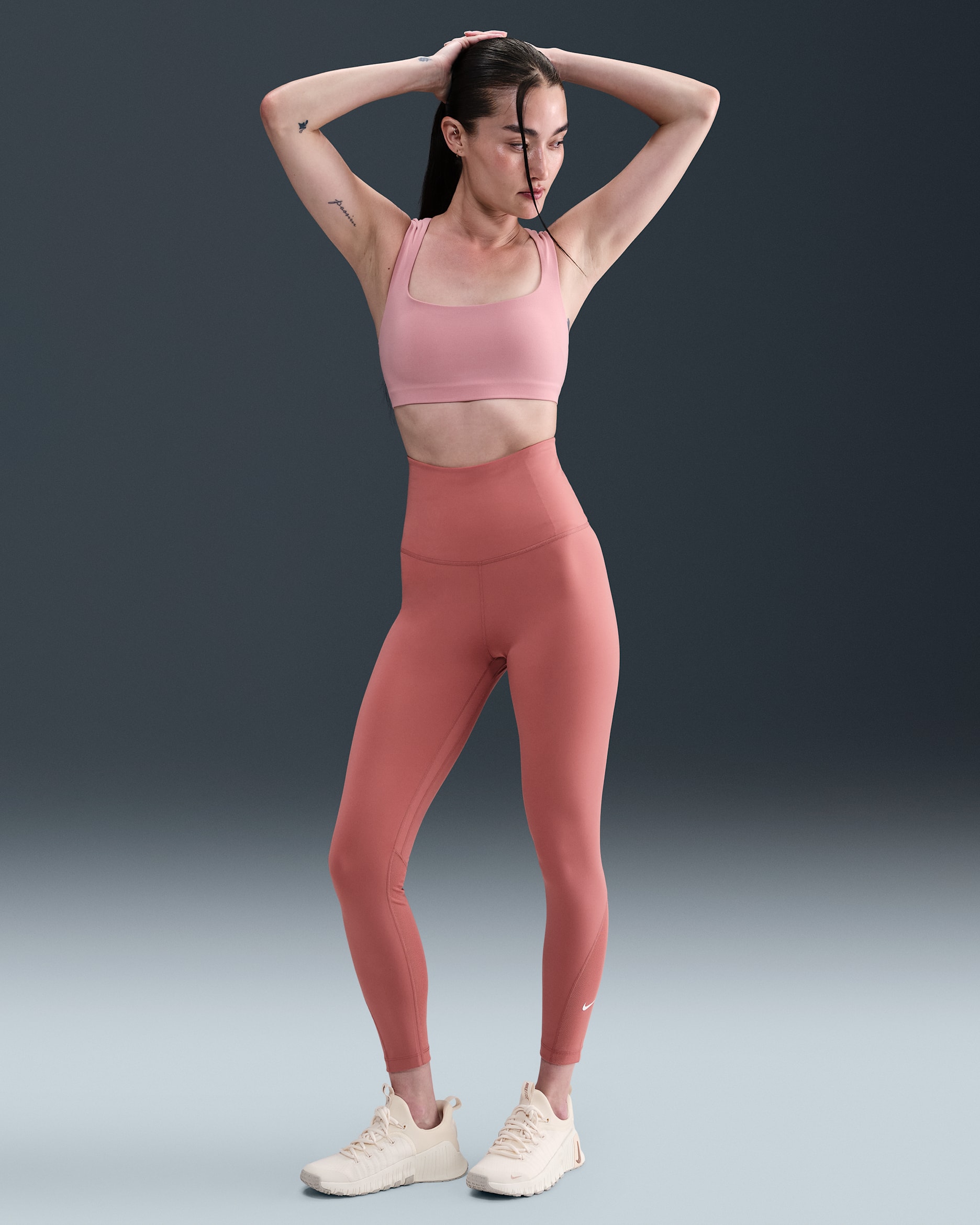 Nike One Women's High-Waisted 7/8 Leggings - Canyon Pink/White