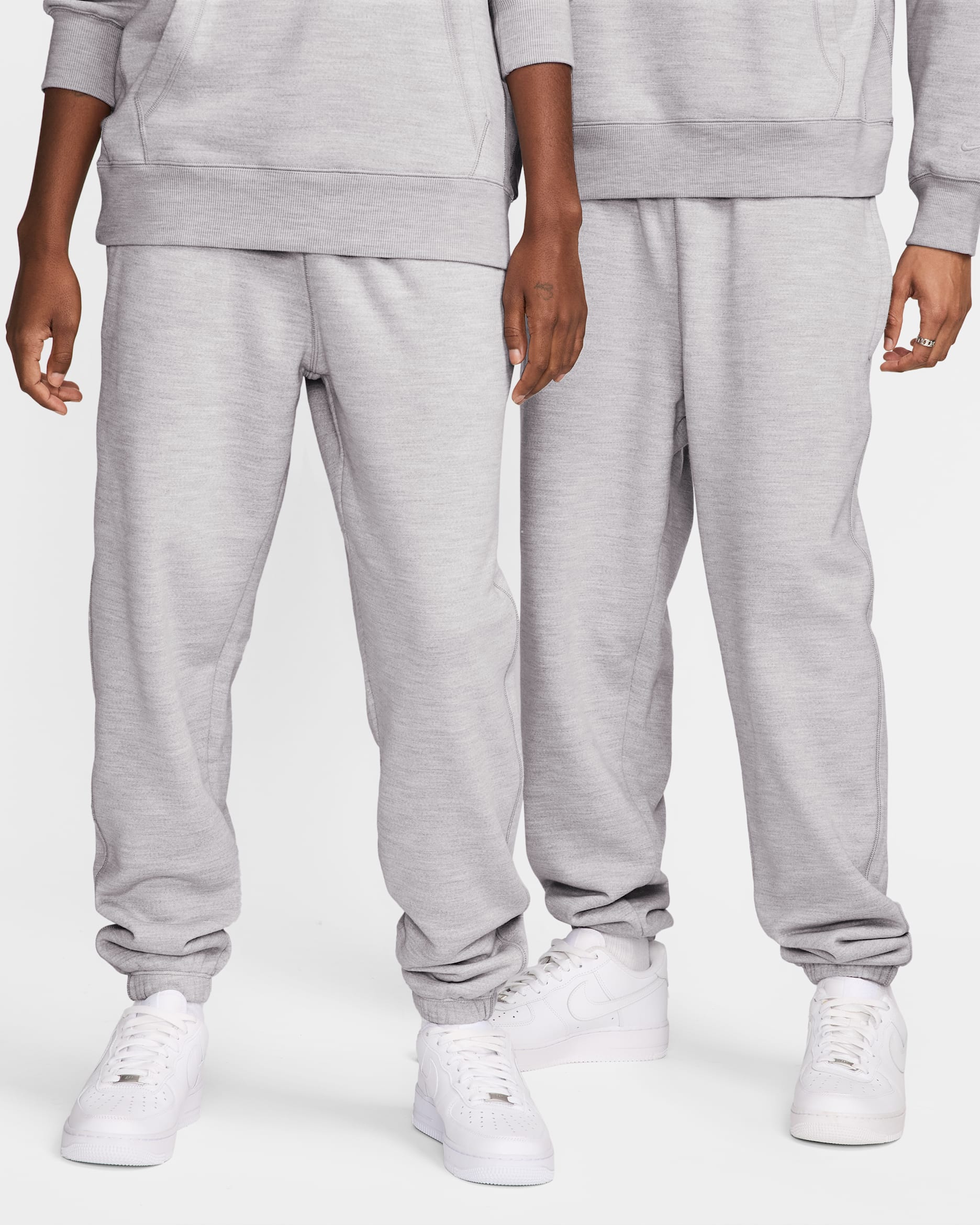 Fleecebyxor Nike Wool Classics - Matte Silver/Heather