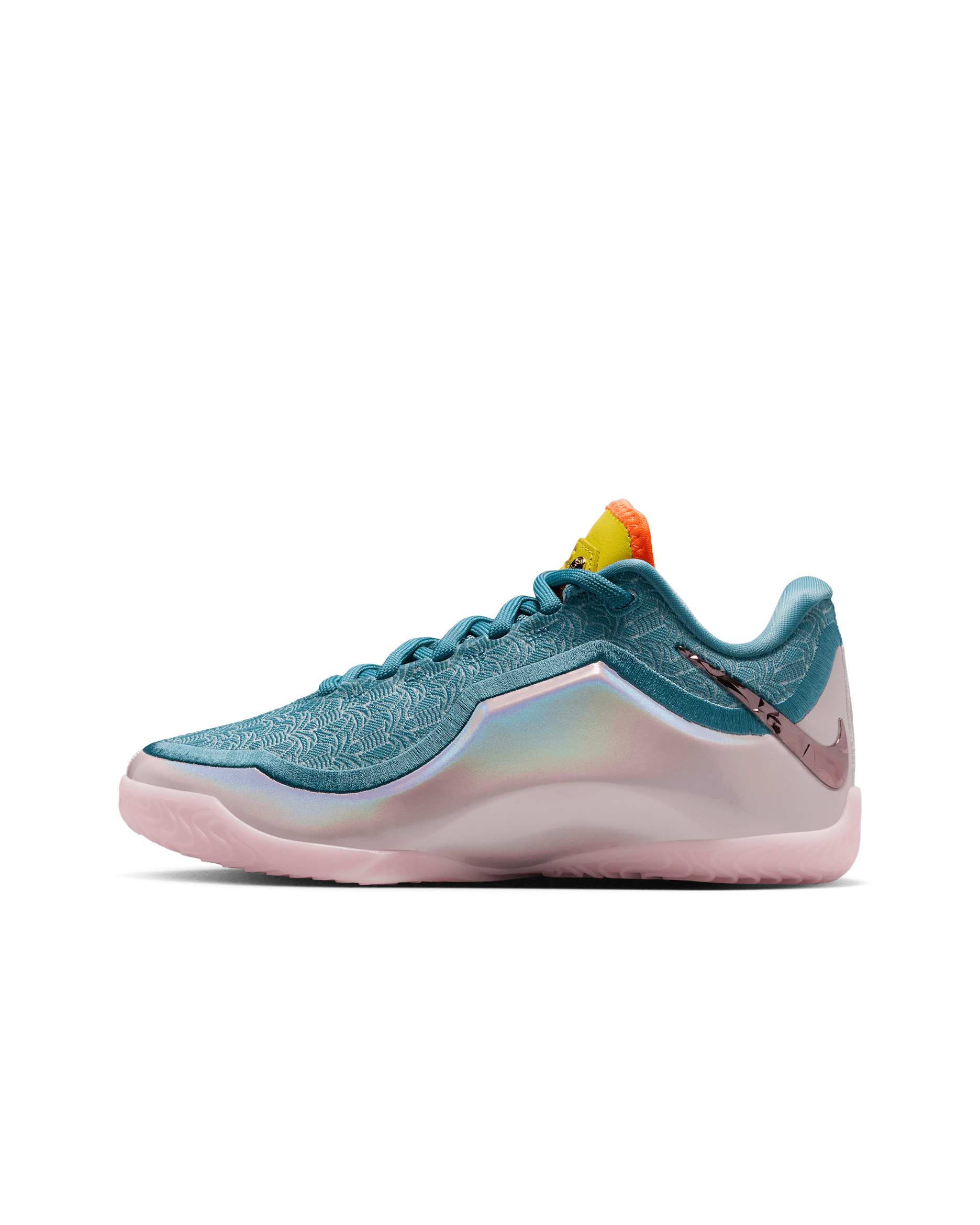 Tenis de básquetbol para niños grandes LeBron XXIII "Miami Twice" - Azul humeante/Relámpago/Naranja total/Multicolor