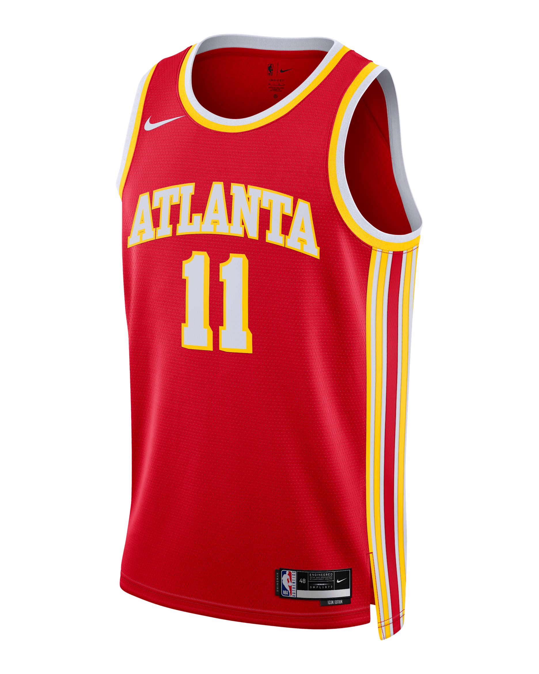 Atlanta Hawks Icon Edition Men's Nike Dri-FIT NBA Swingman Jersey - University Red