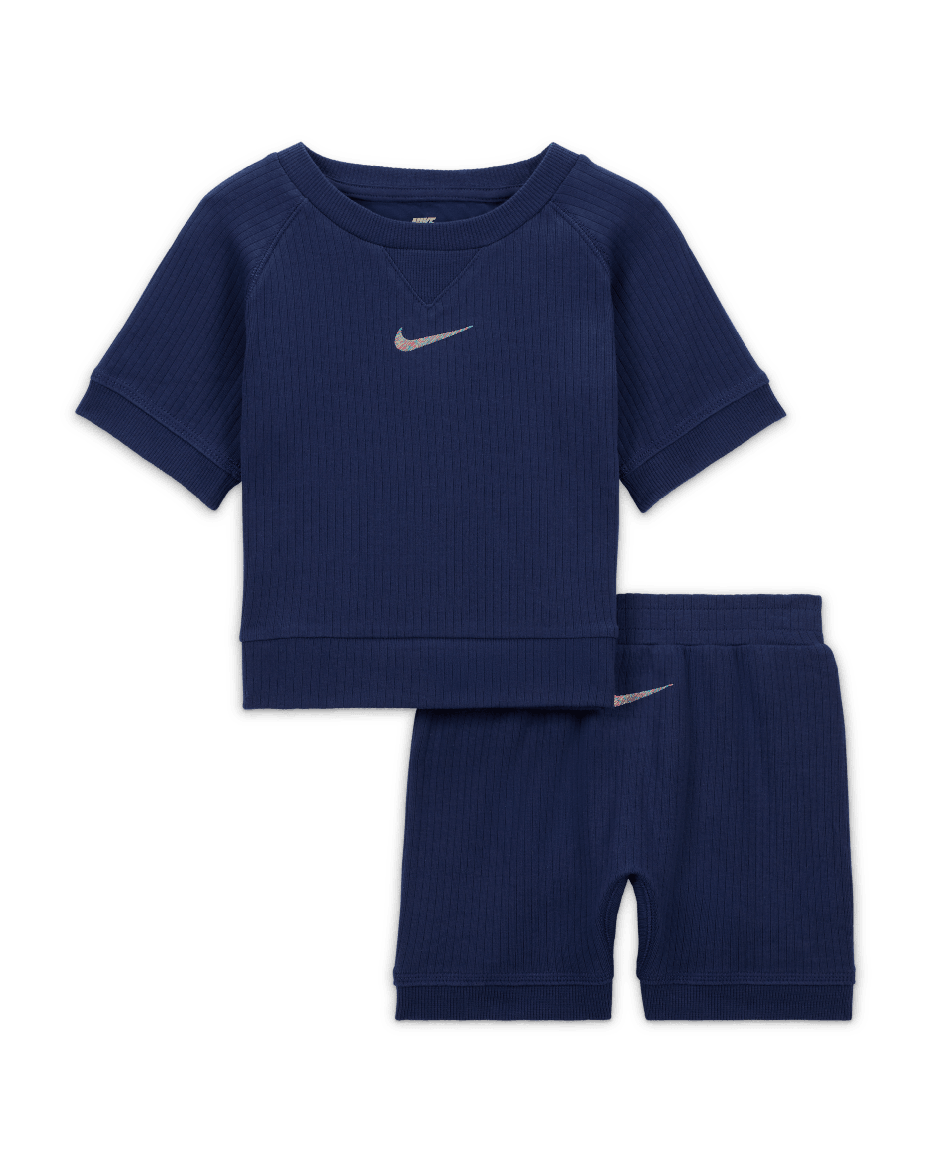 Conjunto de shorts para bebé (12-24 M) Nike ReadySet - Azul marino medianoche
