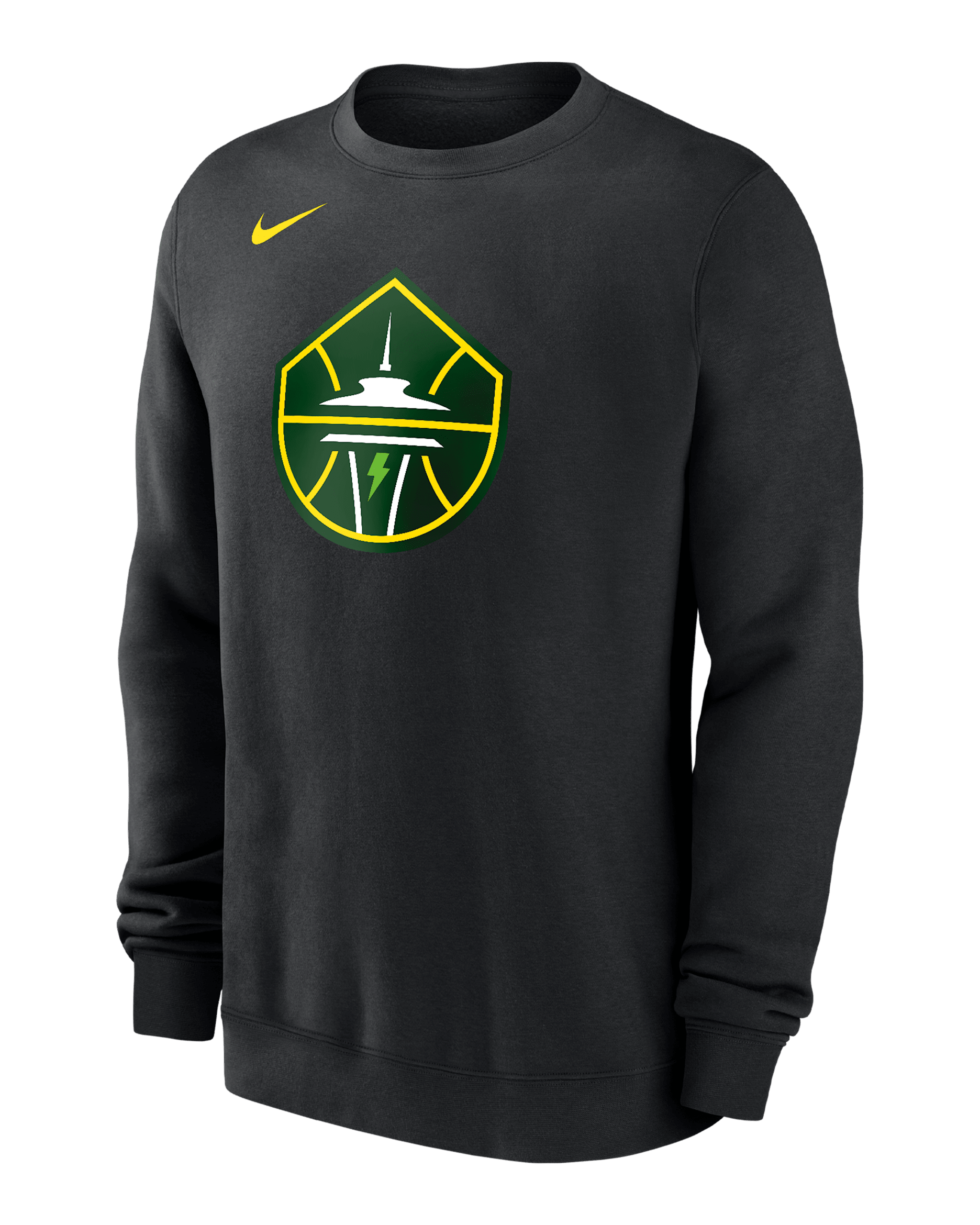 Sudadera sin cierre Nike de la WNBA Seattle Storm Club Fleece - Negro