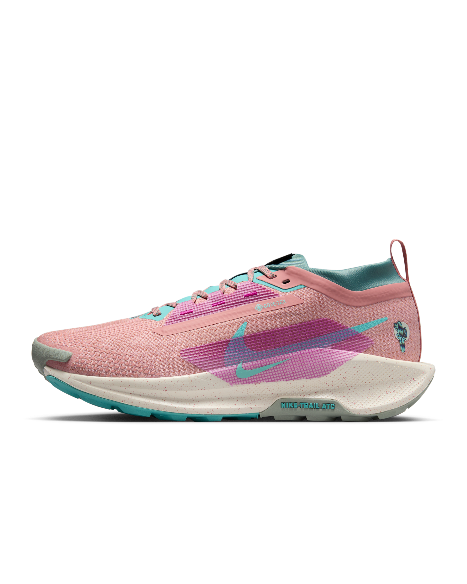 Nike Pegasus Trail 5 GORE-TEX Men's Waterproof Trail-Running Shoes - Red Stardust/Bicoastal/Vivid Grape/Green Frost