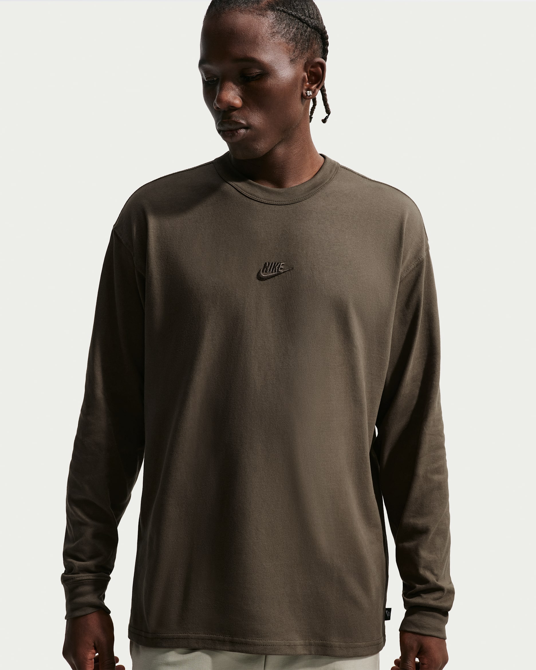 Nike Sportswear Premium Essentials Men's Long-Sleeve T-Shirt - Dark Hazel