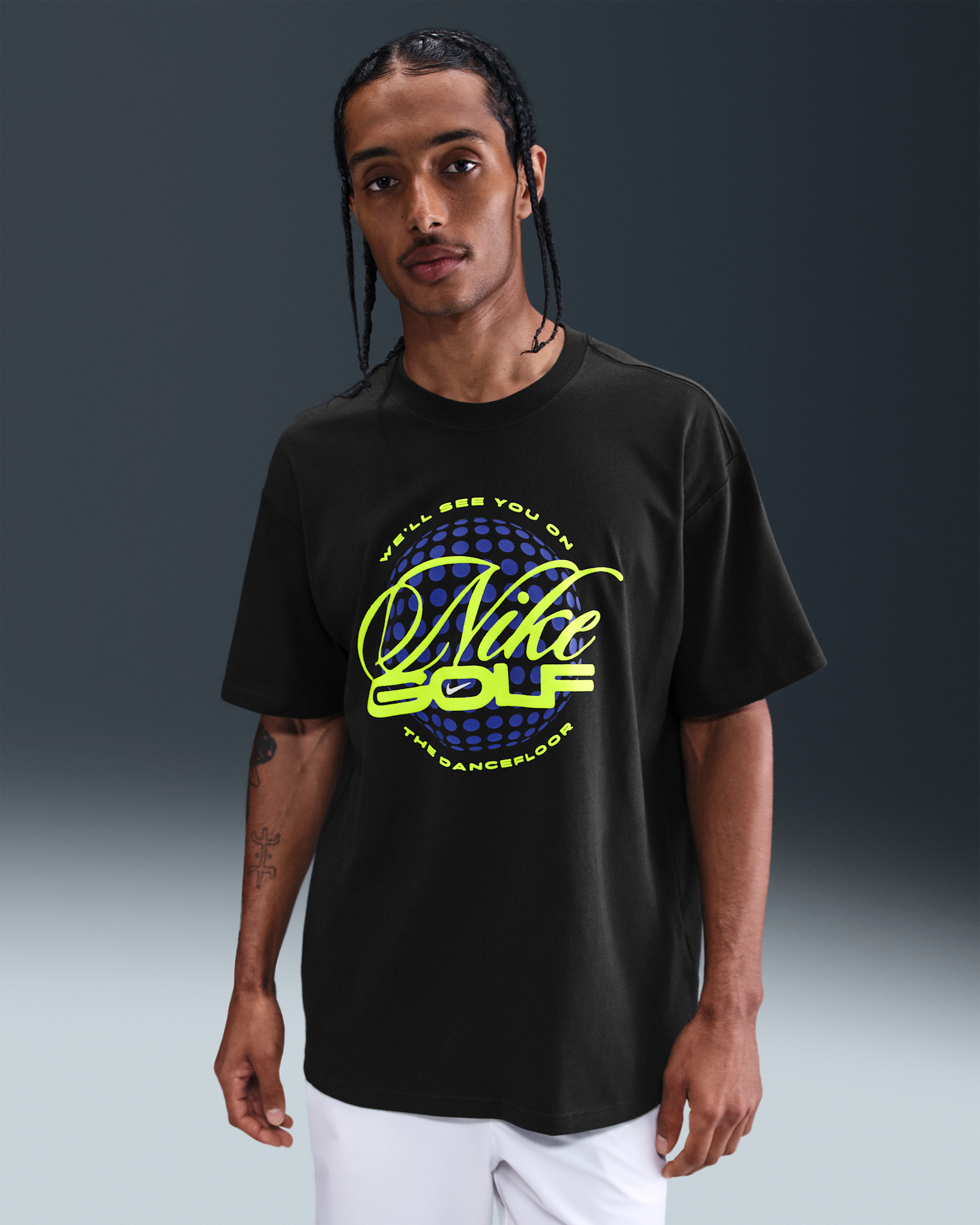 T-shirt de golfe Nike para homem - Night Forest