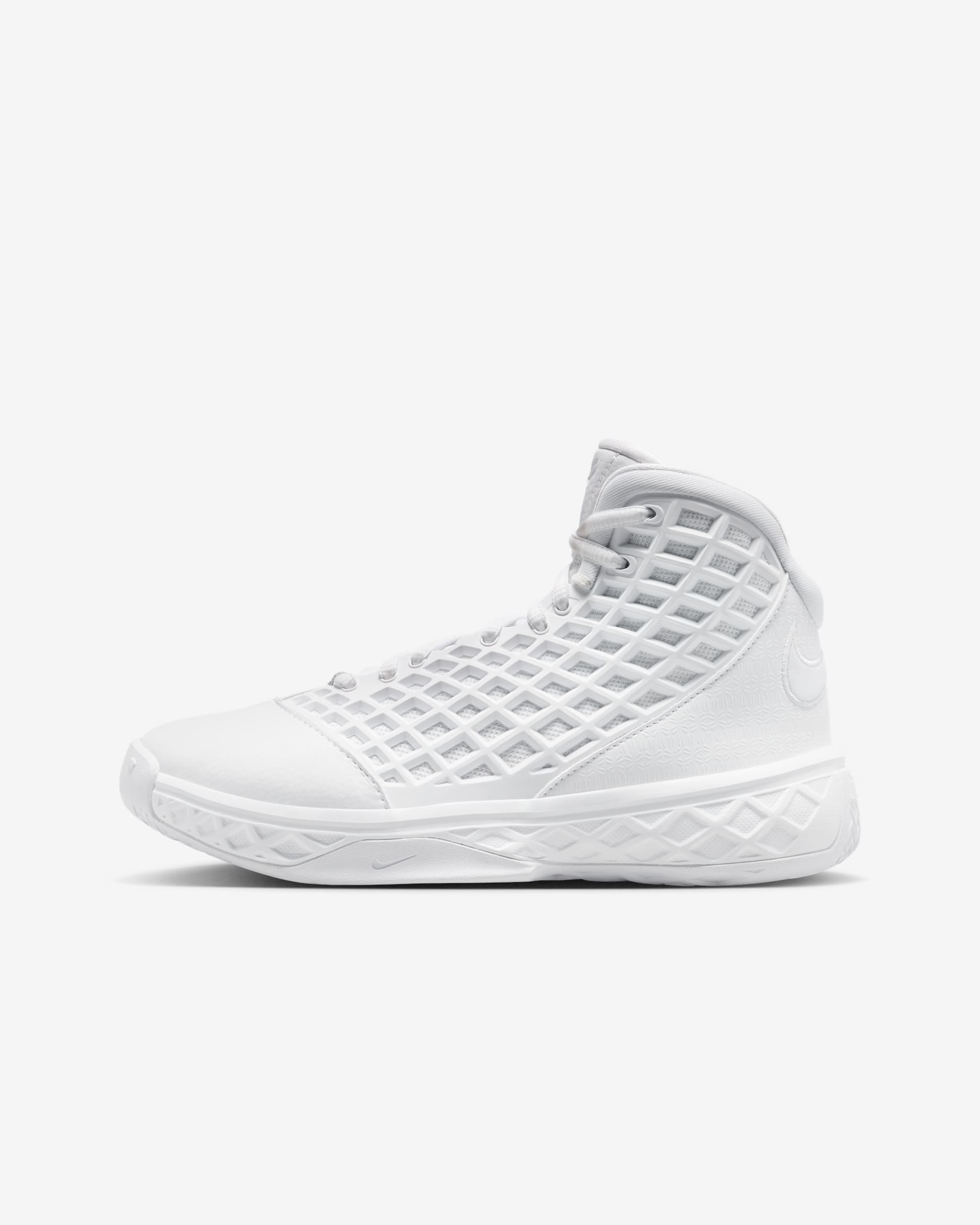 Kobe III Older Kids' Basketball Shoes - White/White/White