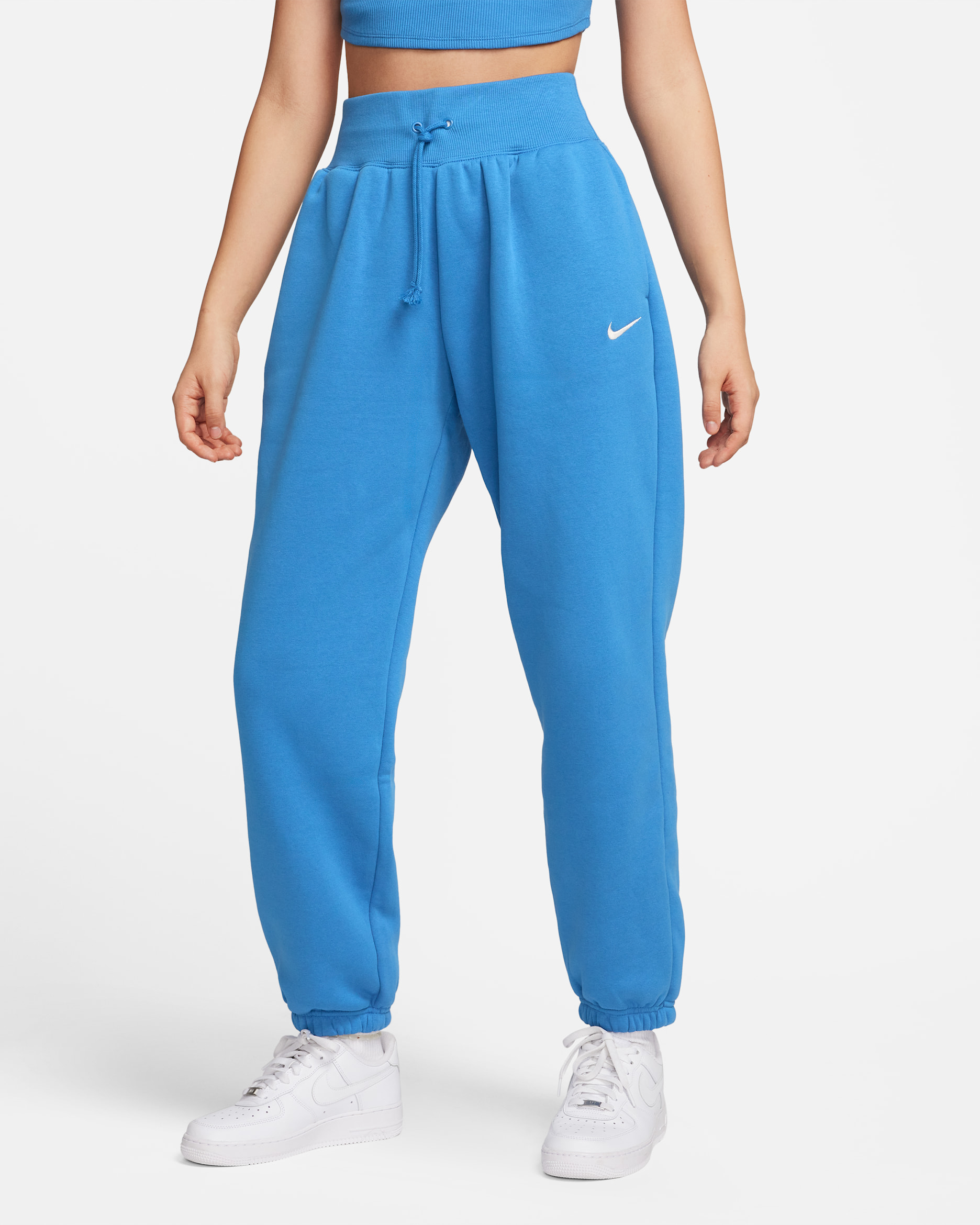 Nike Sportswear Phoenix Fleece Women's High-Waisted Oversized Sweatpants - Star Blue/Sail