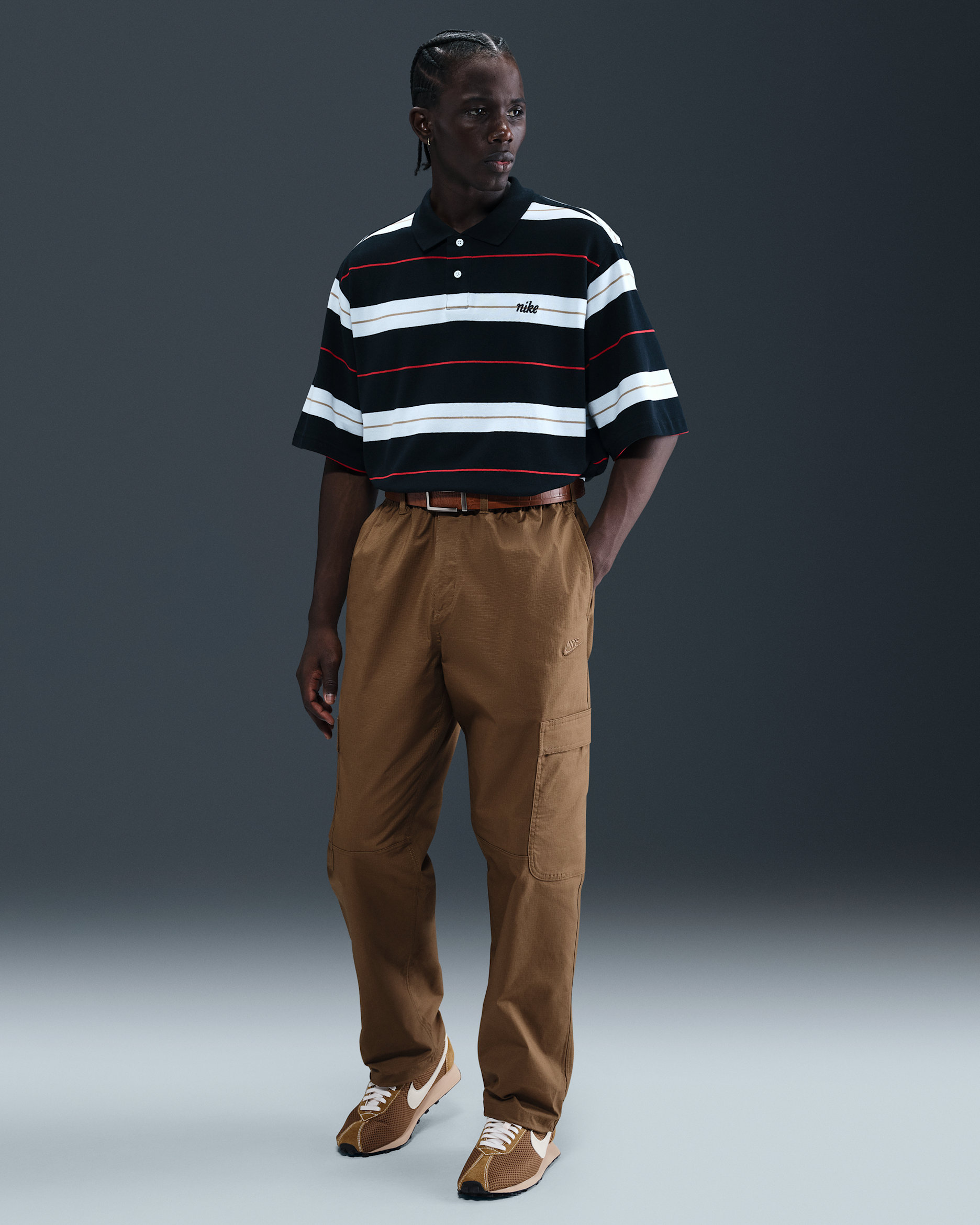 Pants cargo de tejido Woven para hombre Nike Sportswear Club - Marrón musgo/Marrón musgo