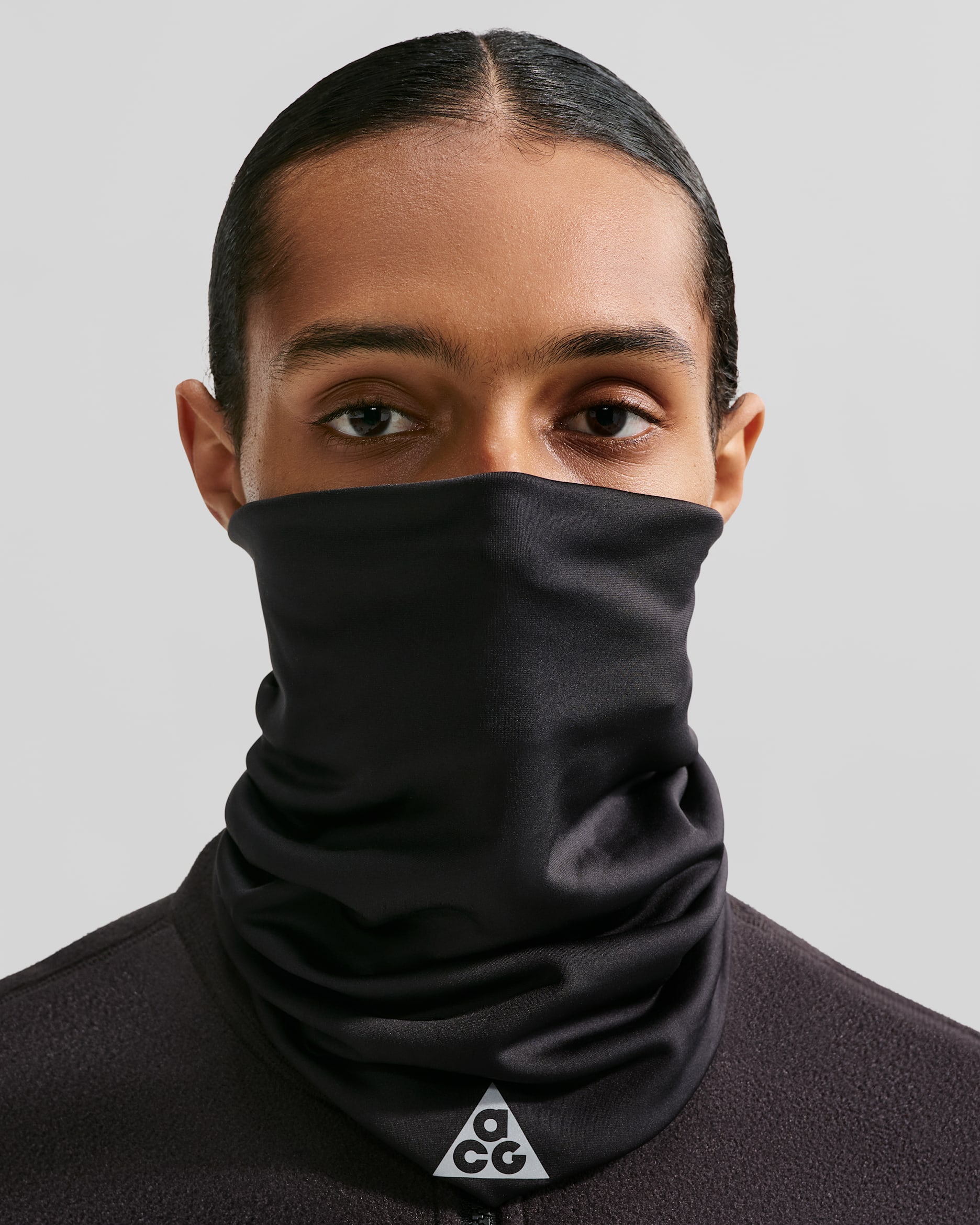 나이키 ACG 리버서블 UV 트레일 러닝 넥 랩 - 블랙/실버