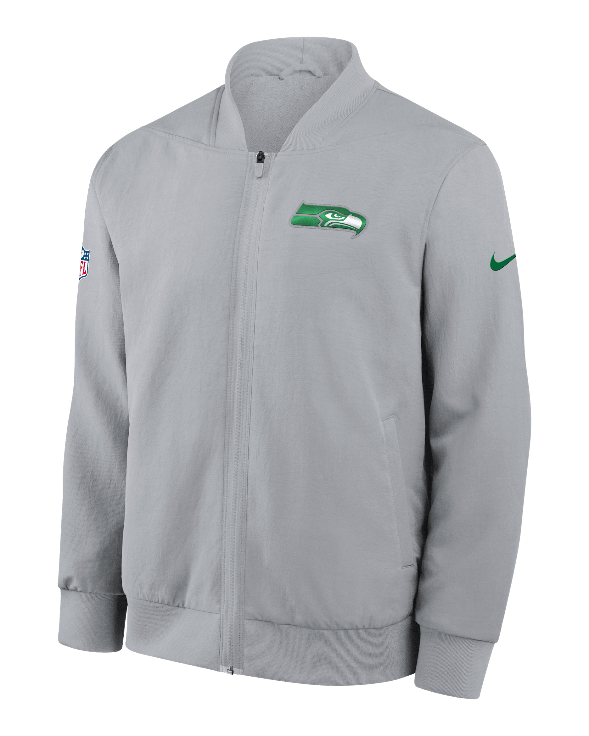 Seattle Seahawks Rivalries Collection Sideline Men's Nike NFL Full-Zip Bomber Jacket - Grey