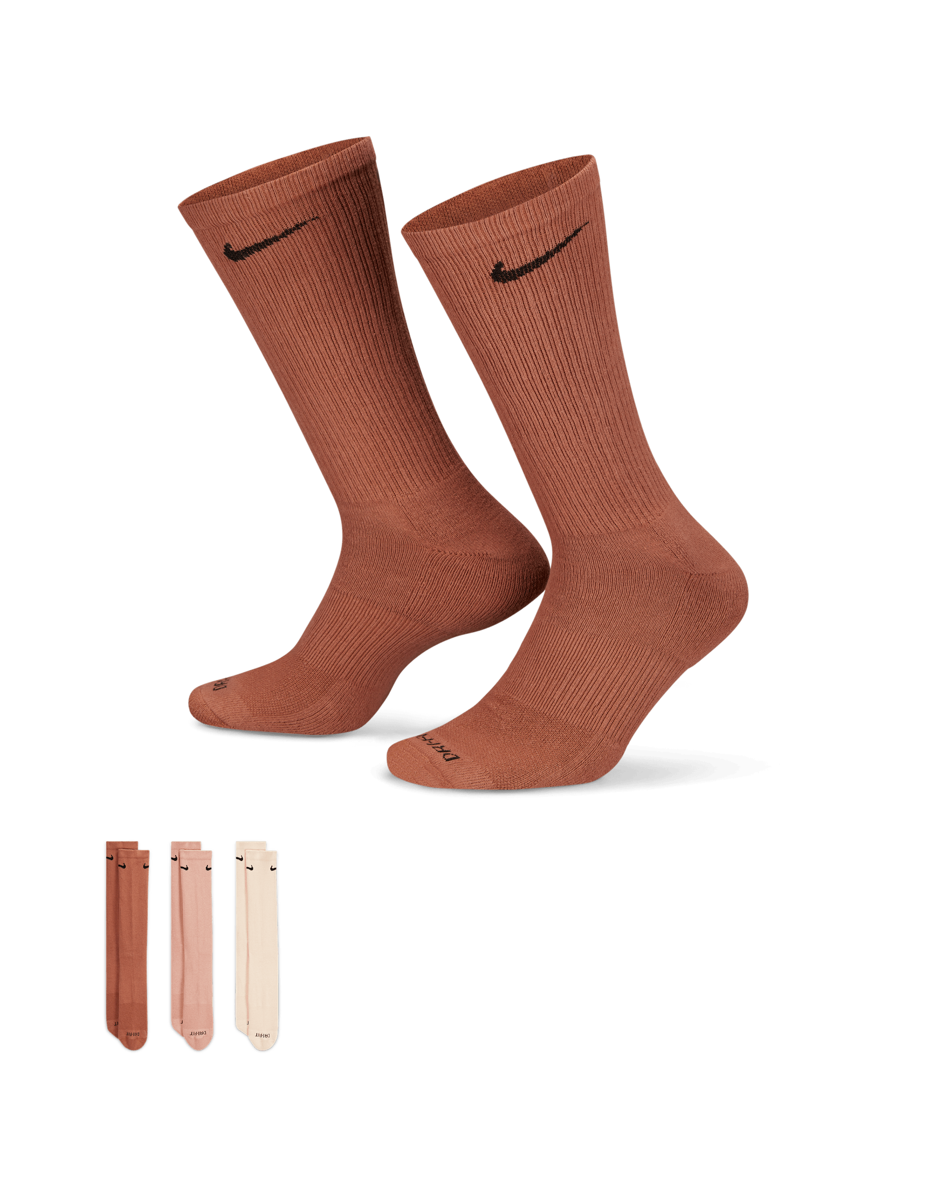 ถุงเท้าเทรนนิ่งข้อยาว Nike Everyday Plus Cushioned (3 คู่) - หลายสี