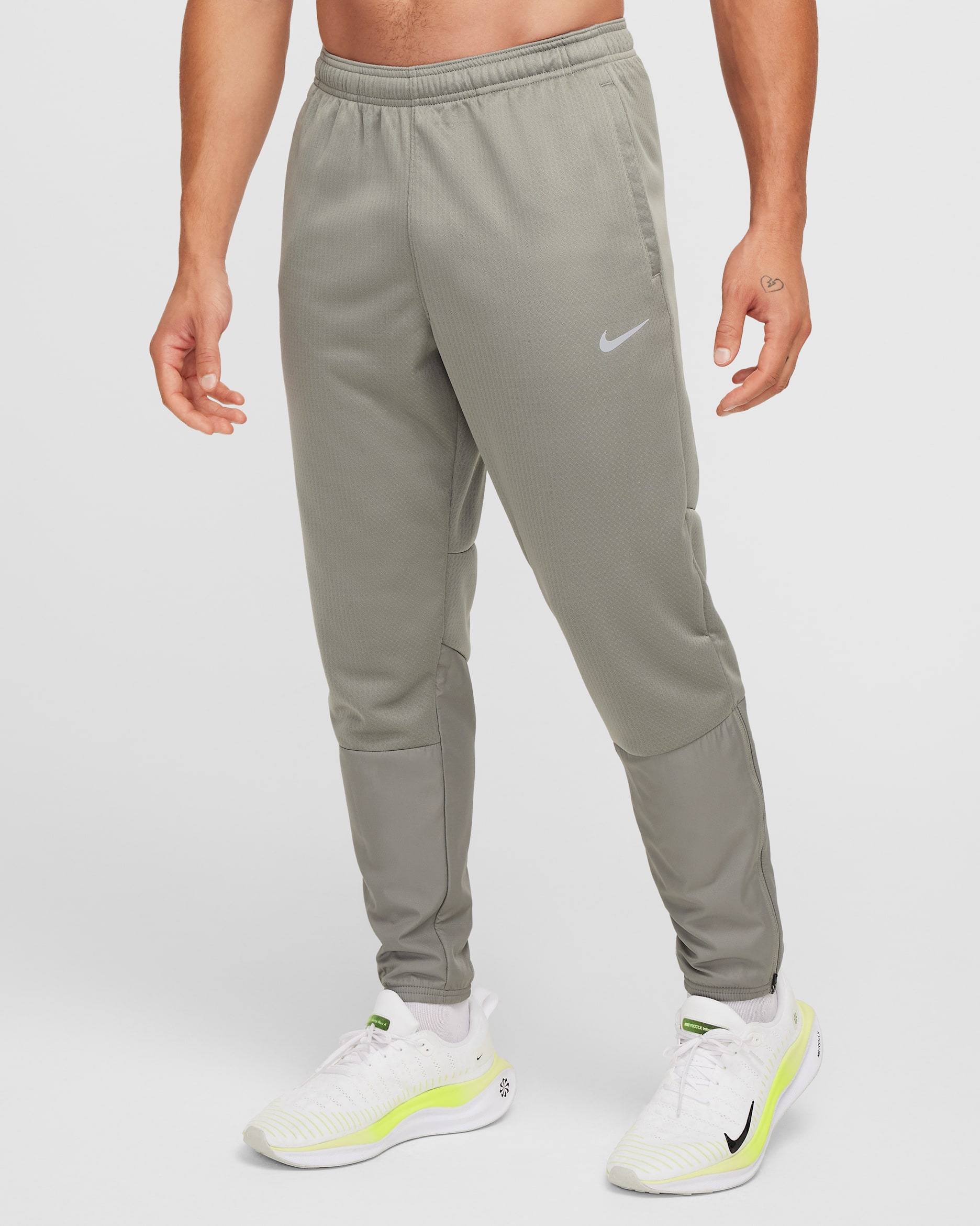Nike Sphere Challenger Men's Therma-FIT Water-Repellent Running Trousers - Dark Stucco/Black
