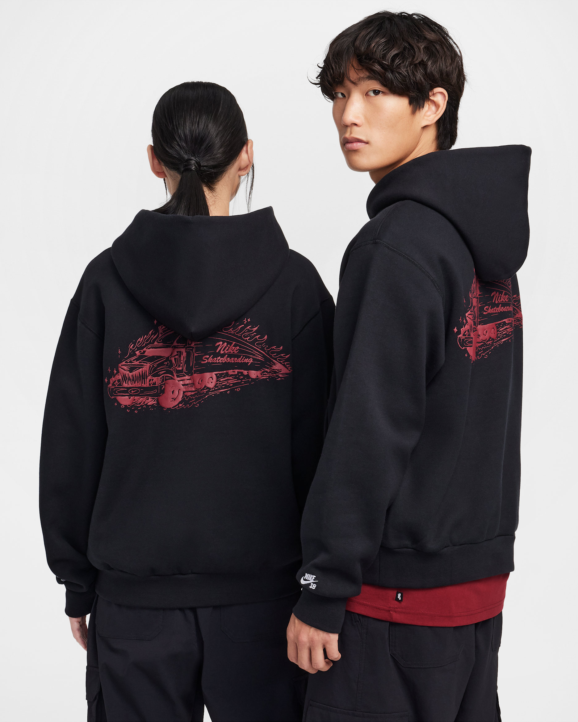 나이키 SB 스케이트보딩 플리스 후디 - 블랙