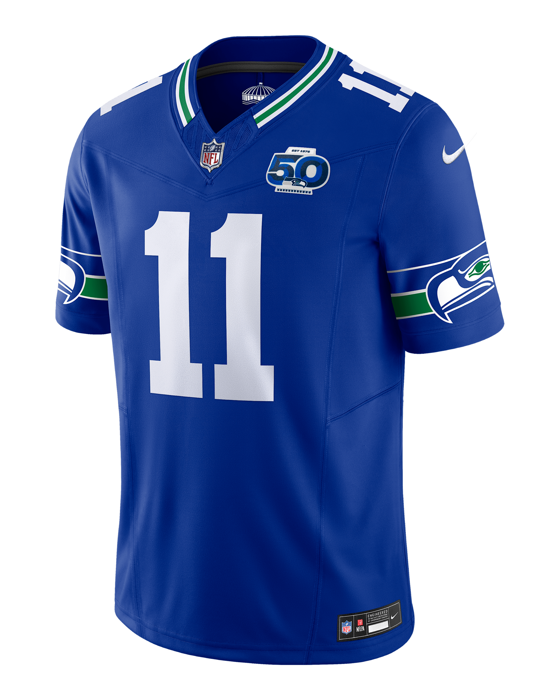 Jersey Nike Dri-FIT de la NFL Limited para hombre Jaxon Smith-Njigba Seattle Seahawks 50th Anniversary - Royal