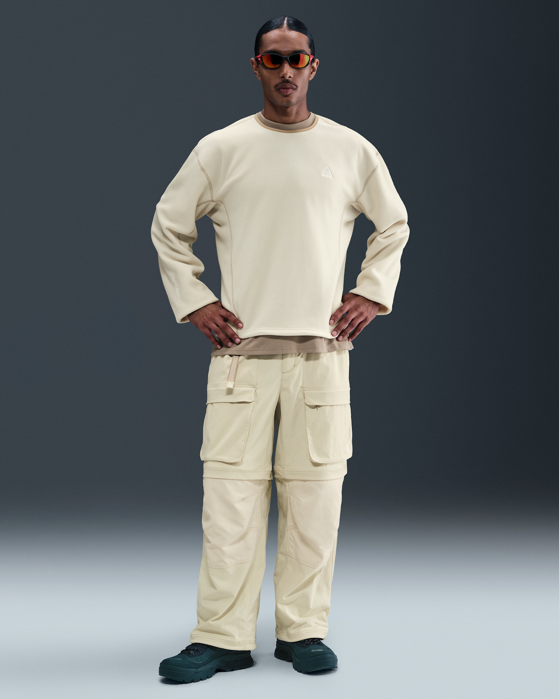 Ανδρικό cargo παντελόνι με φερμουάρ Nike ACG "Smith Summit" - Light Khaki/Parachute Beige/MOSSWOOD BROWN/Summit White