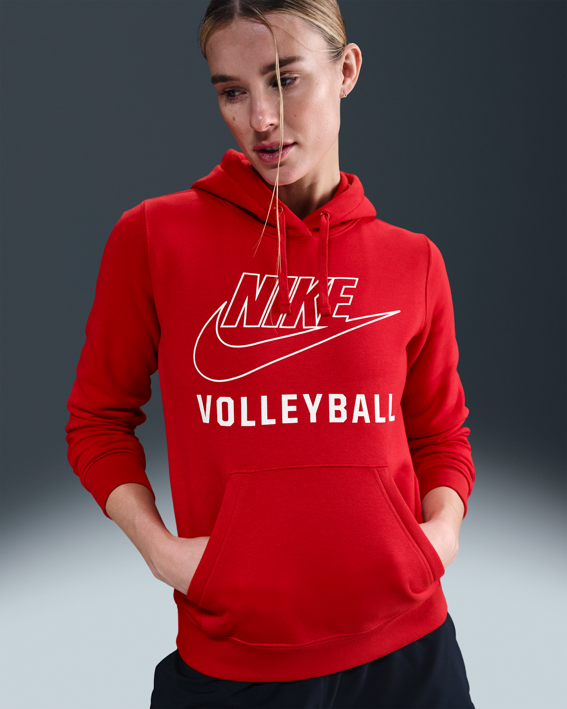 Nike Women's Volleyball Pullover Hoodie - University Red