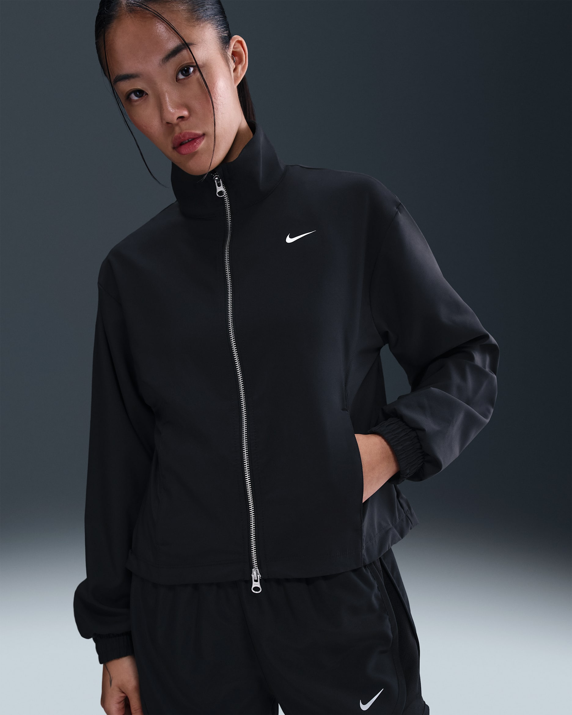 나이키 원 여성 드라이 핏 재킷 - 블랙