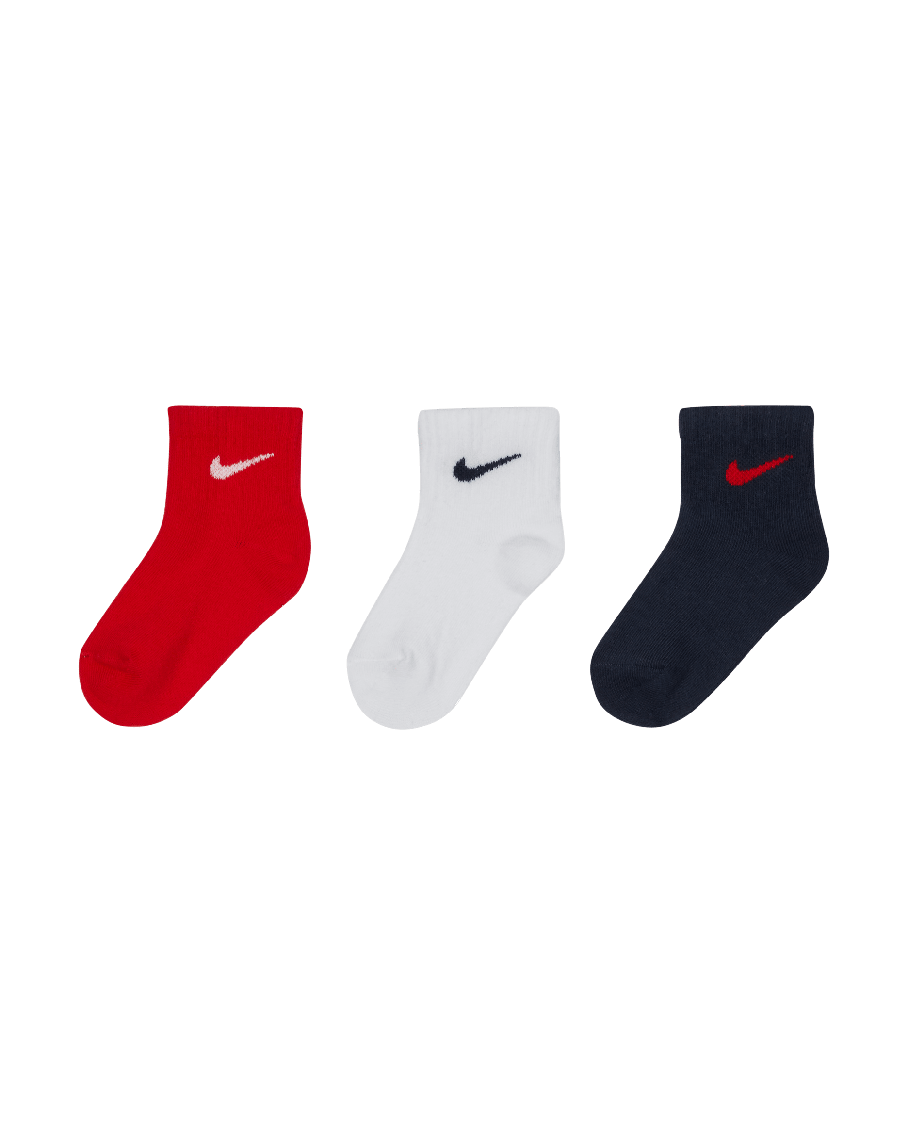 Socquettes anti-dérapantes à logo Swoosh Nike pour bébé - Multicolore/University Red