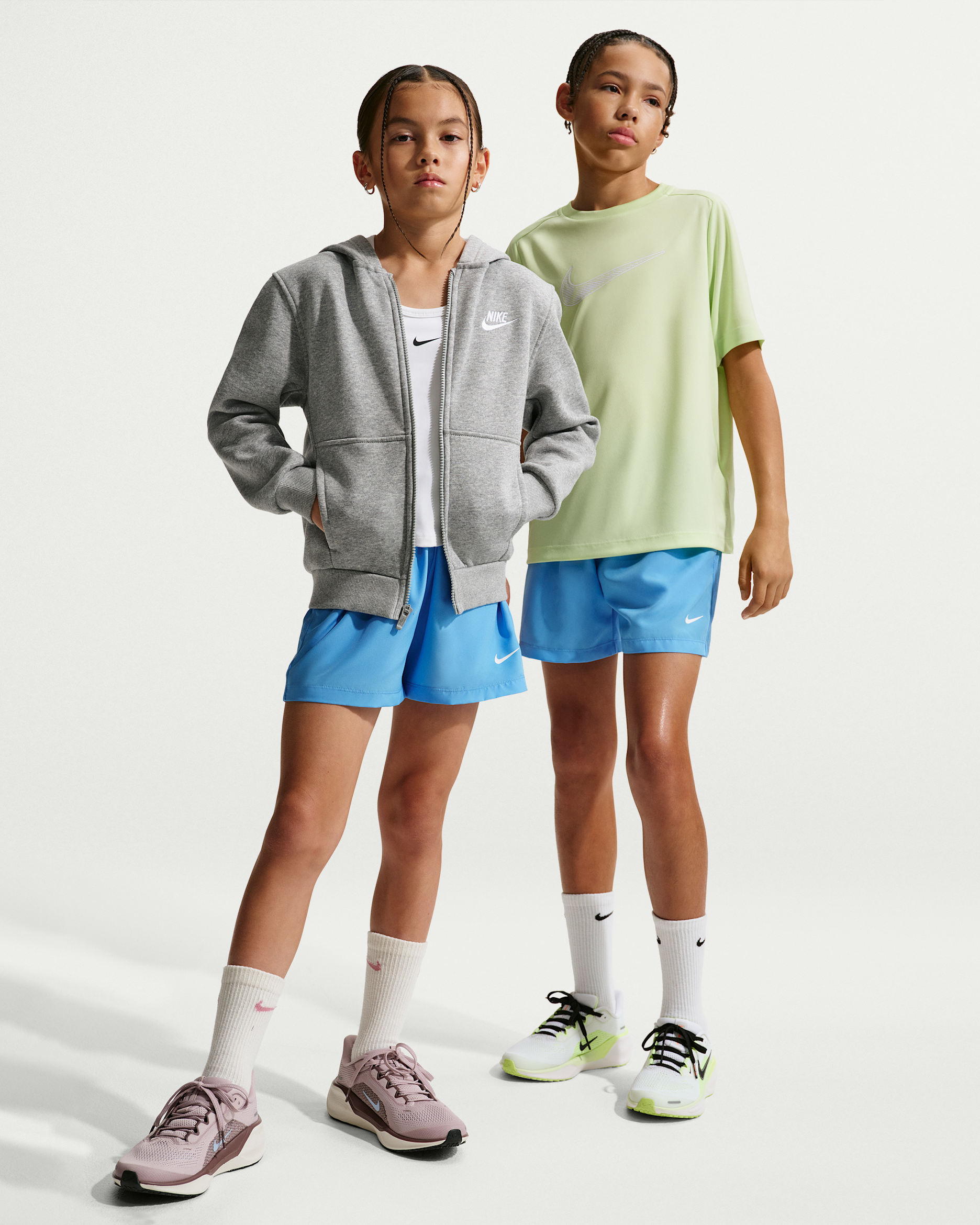 Shorts de tejido Woven Dri-FIT de 10 cm para niños talla grande Nike Multi - Azul universitario/Blanco