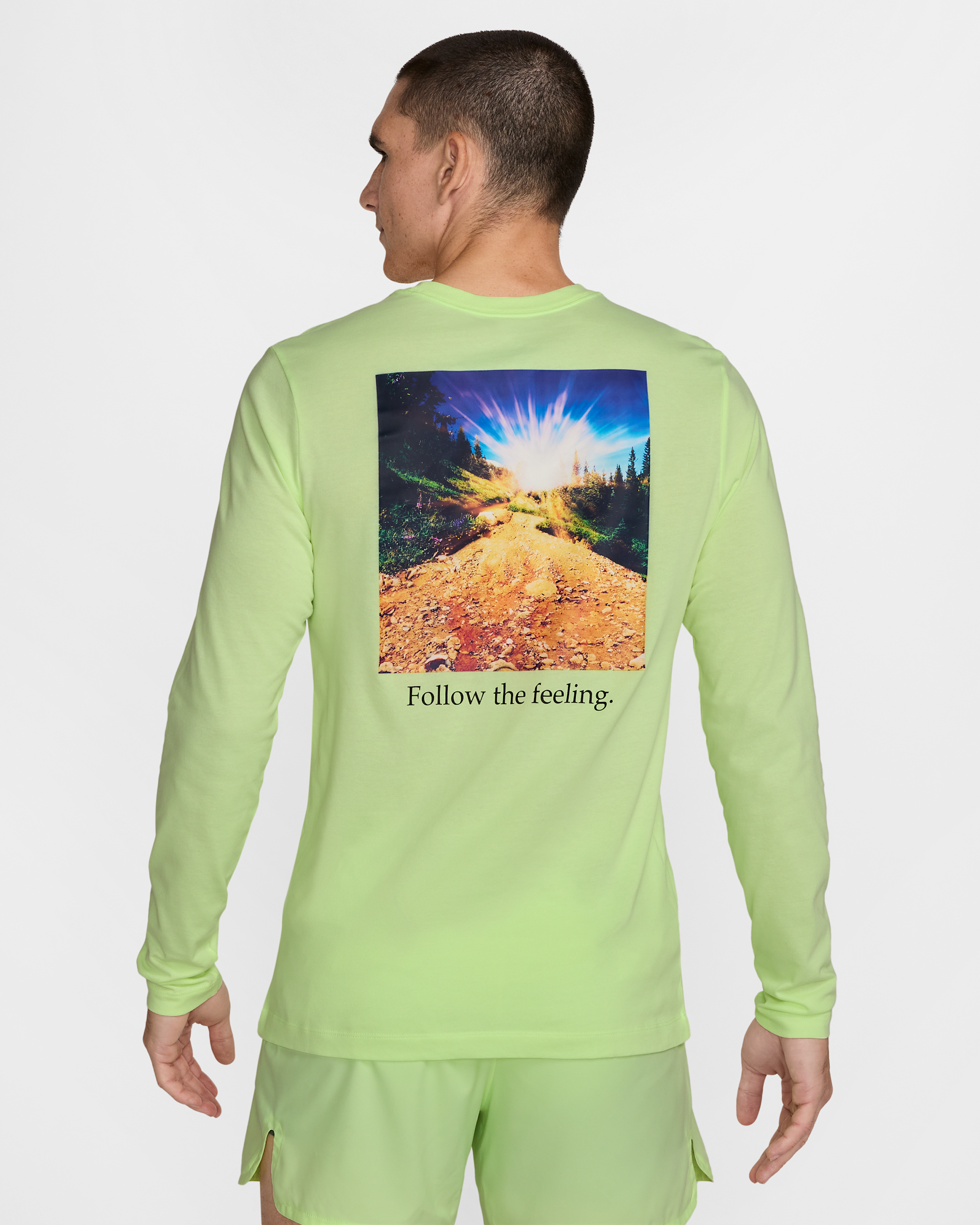 Nike Trail Men's Dri-FIT Long-Sleeve Running T-Shirt - Barely Volt