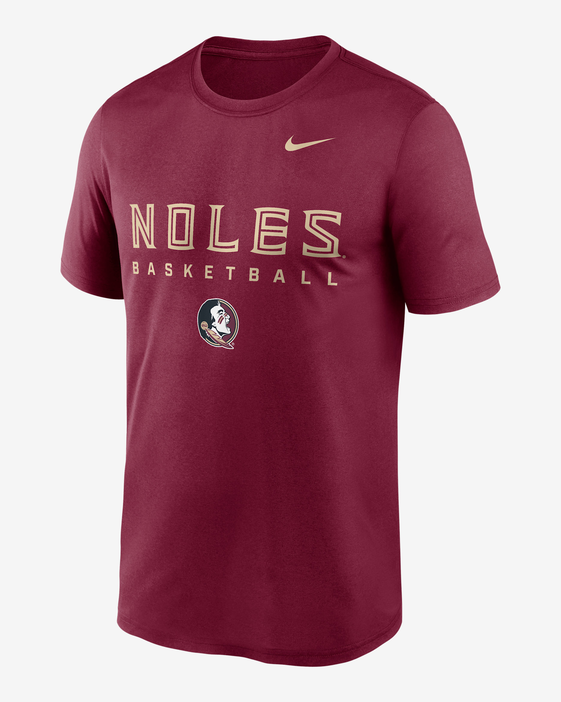 Florida State Courtside Basketball Legend Men's Nike Dri-FIT College T-Shirt - Garnet