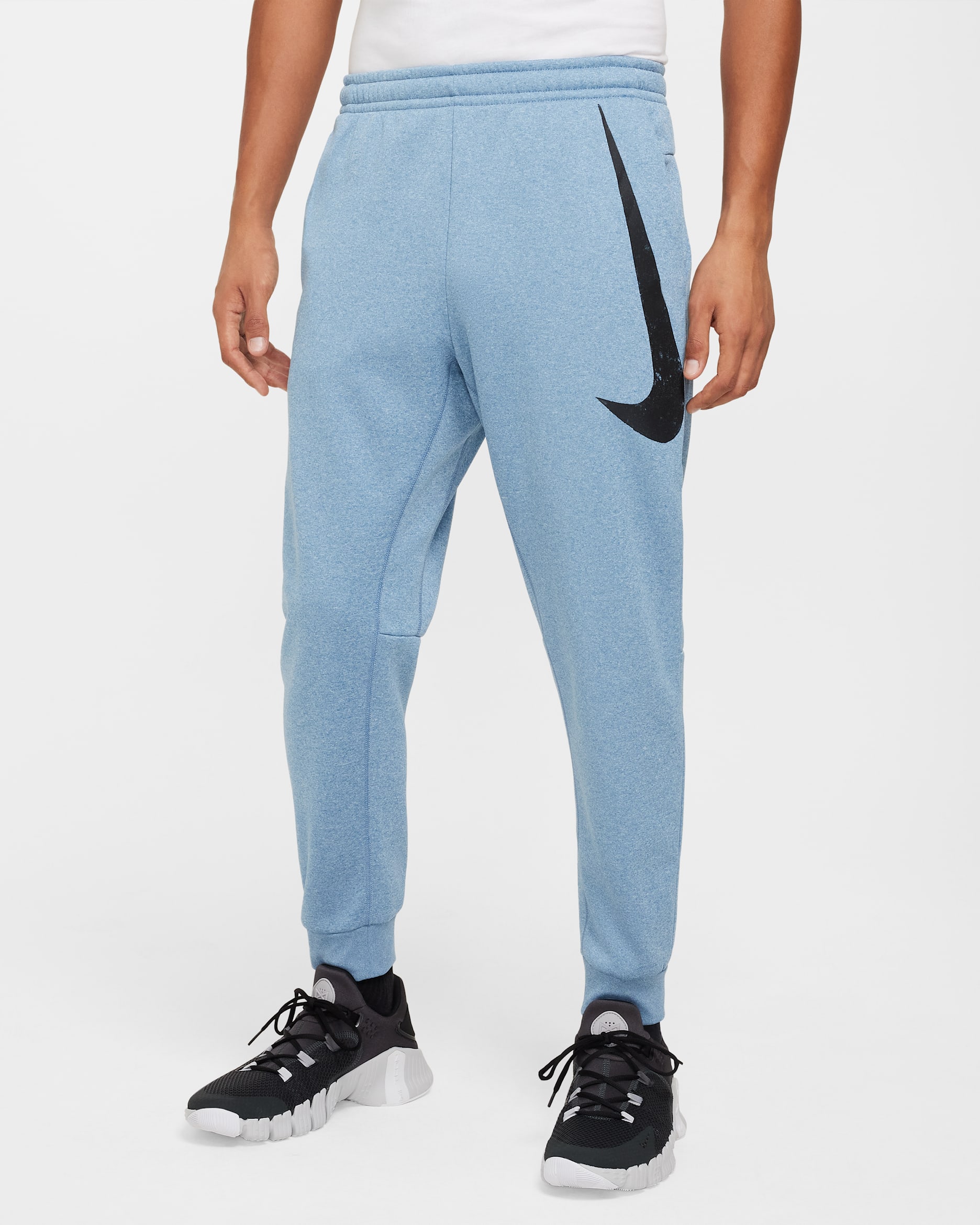 ナイキ メンズ Therma-FIT フィットネスパンツ - エーゲストーム/ヘザー/エーゲストーム/ブラック