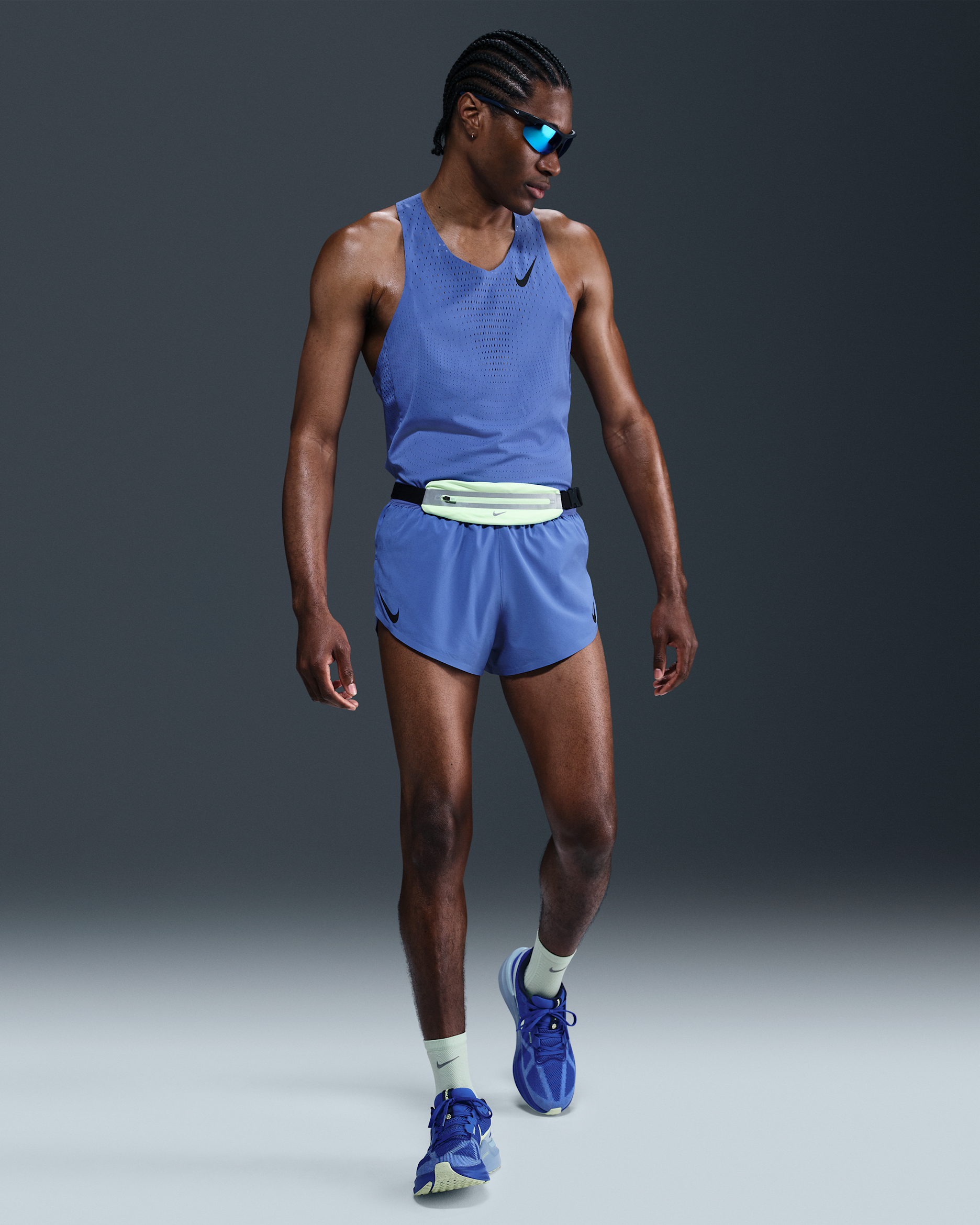 Nike AeroSwift Dri-FIT ADV fôret løpeshorts til herre (5 cm) - Comet Blue/Svart