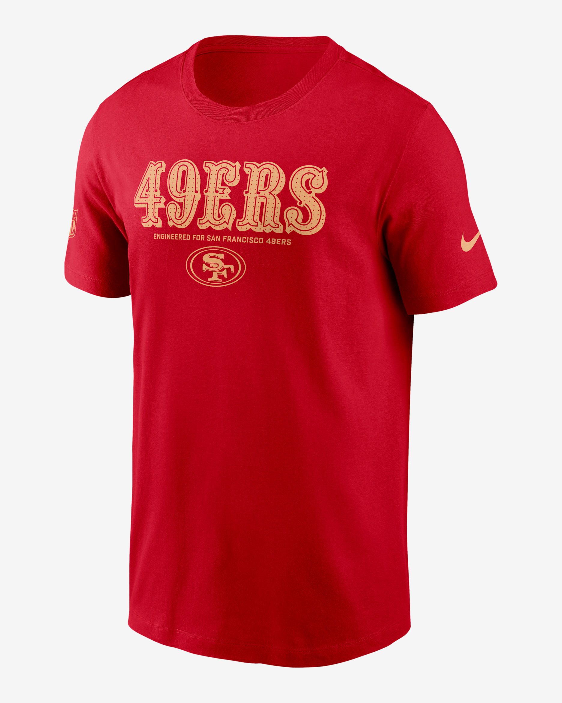 San Francisco 49ers Sideline Team Issue Men's Nike Dri-FIT NFL T-Shirt - Red