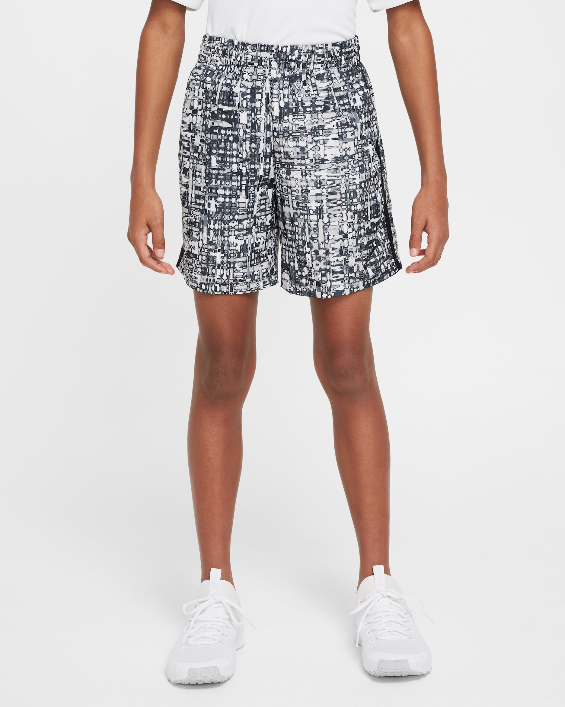 Nike Multi Big Kids' (Boys') Dri-FIT Woven Shorts - Smoke Grey/Black/Black