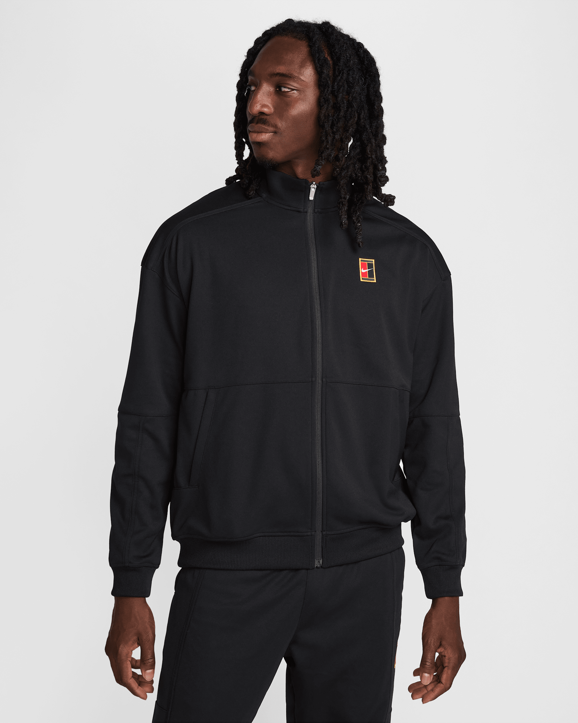 Chamarra de tenis para hombre NikeCourt Heritage - Negro/Negro